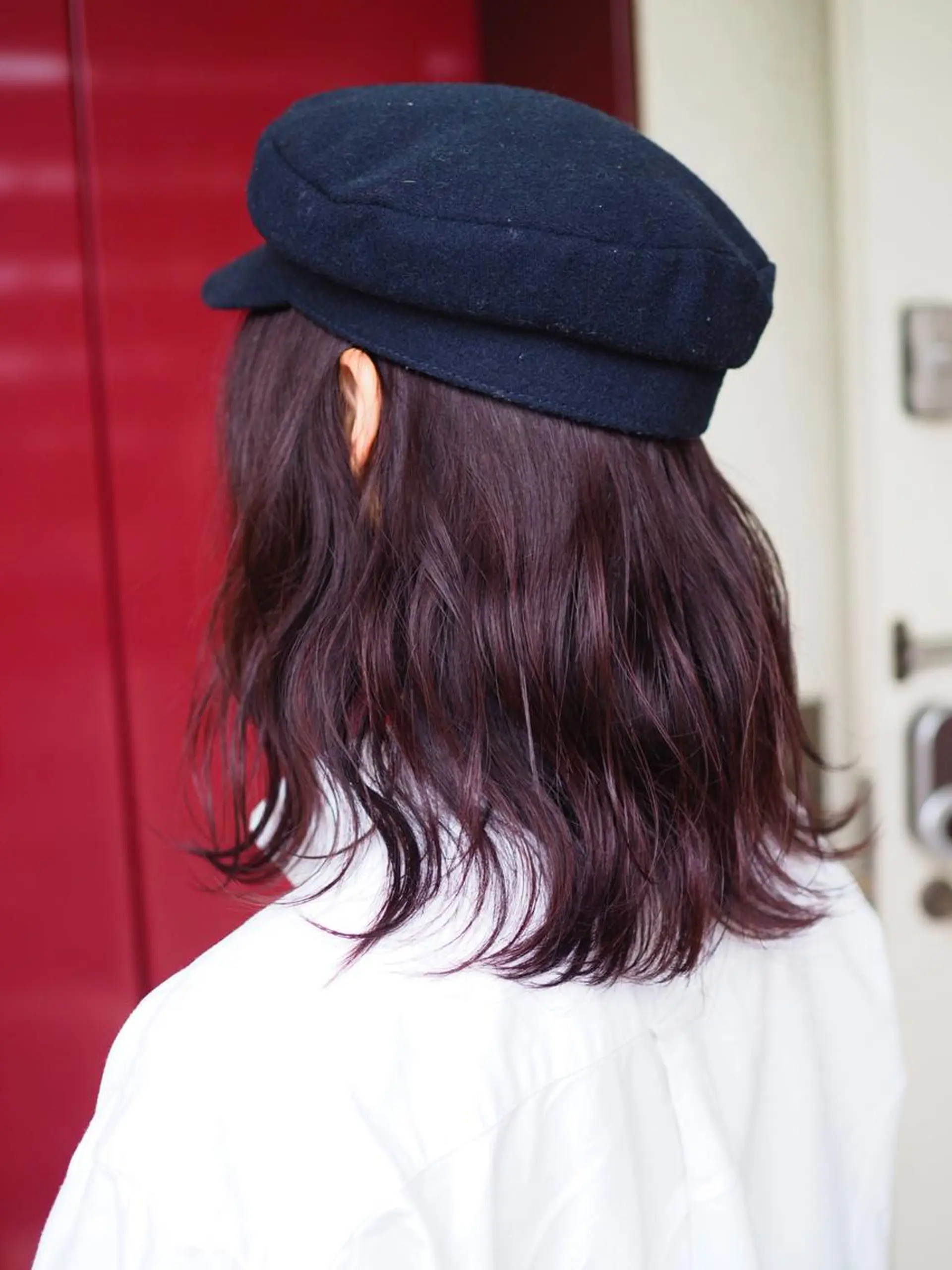 ショート カラー ヘアアレンジ ボルドーカラー メンズハイトーン メンズバレイヤージュのヘアスタイル