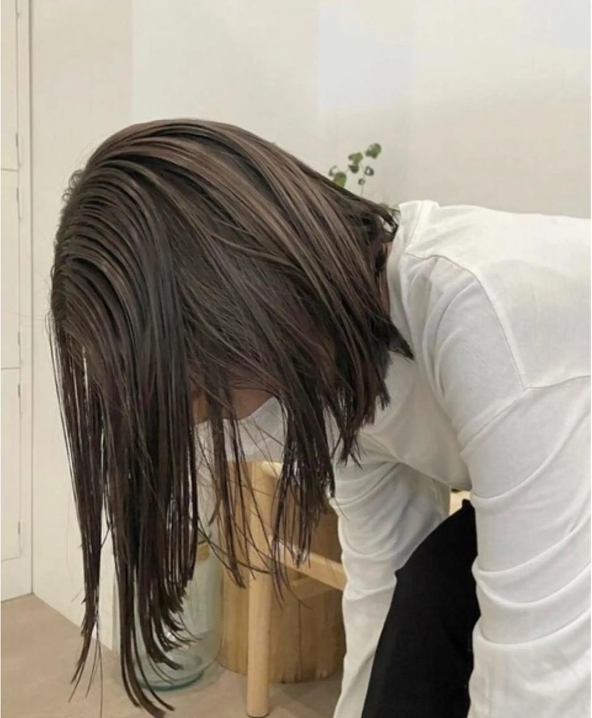 ミディアム カラー グレージュ ヘアカラー 梅田/柔らかカラー/ オオハシ リナコのヘアスタイル