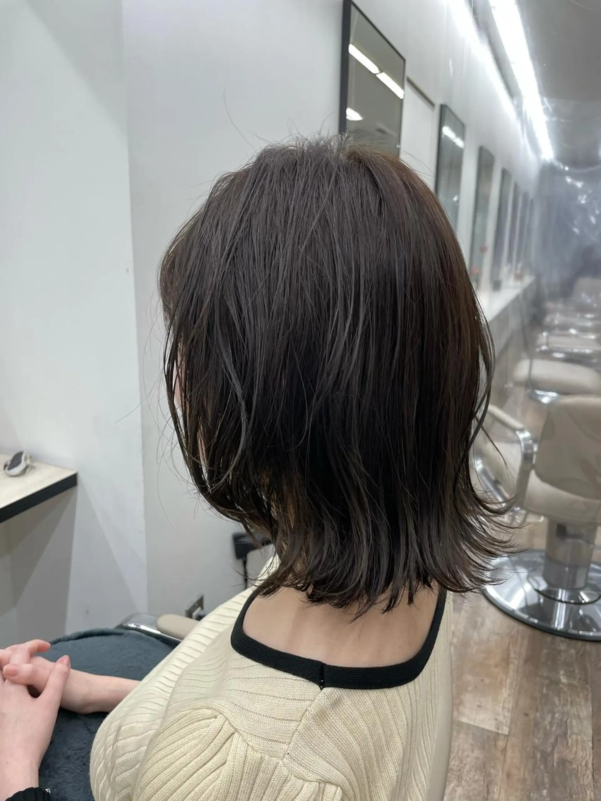 ミディアム カラー 外ハネヘア ウルフカット 栄/久屋大通り/韓国 /透明感/横山🩵のヘアスタイル