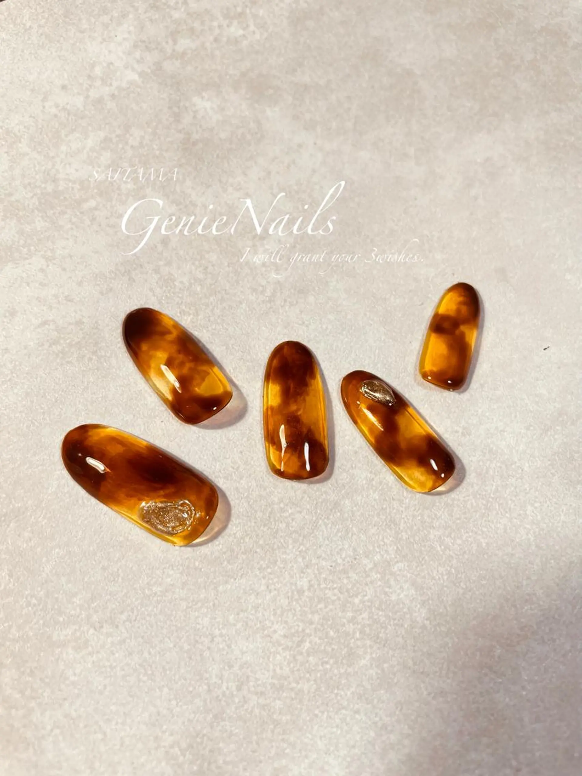 ネイル べっ甲ネイル Genie Nailsのネイルデザイン