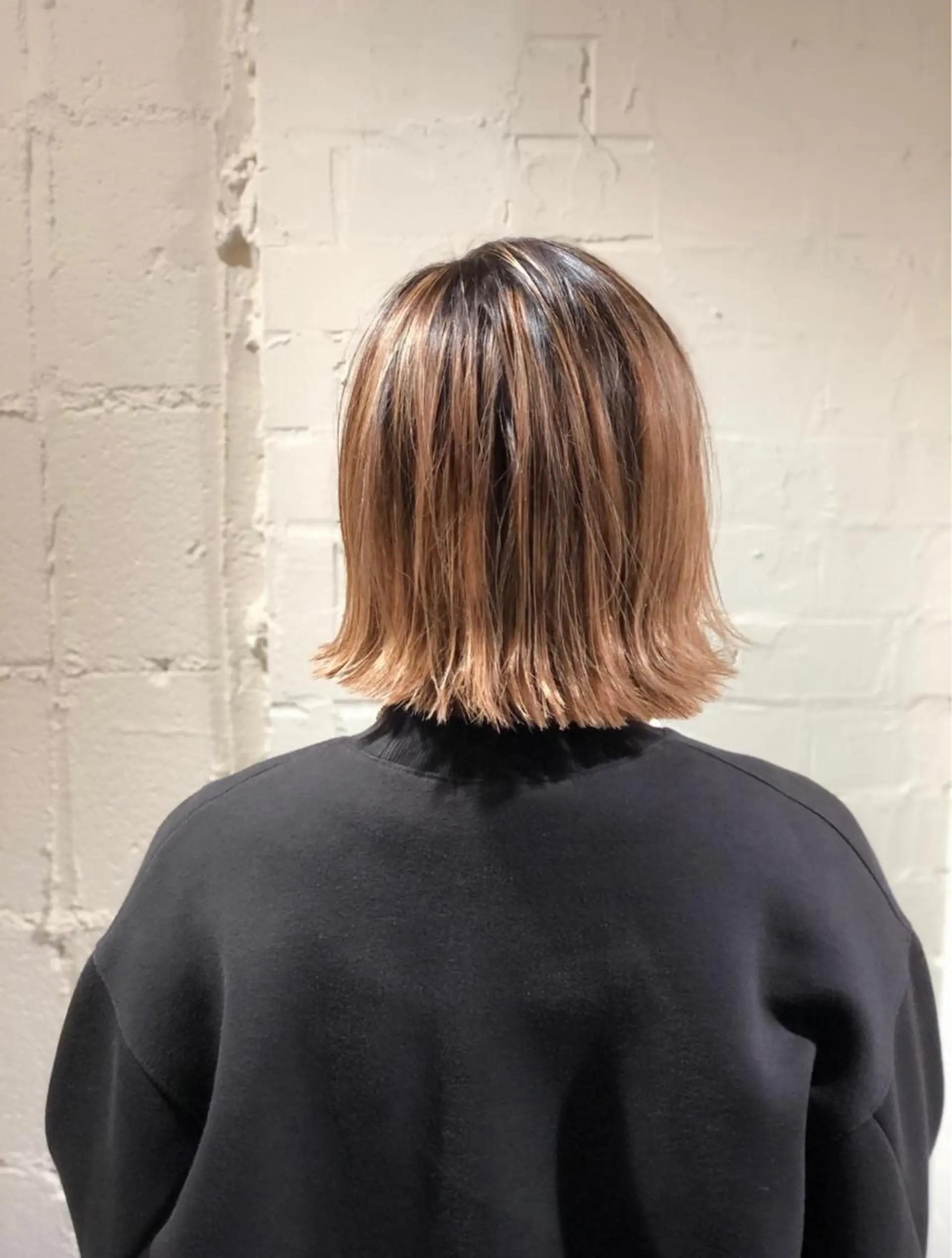 ミディアム 切りっぱなしボブ ボブ 泉 堅也のヘアスタイル