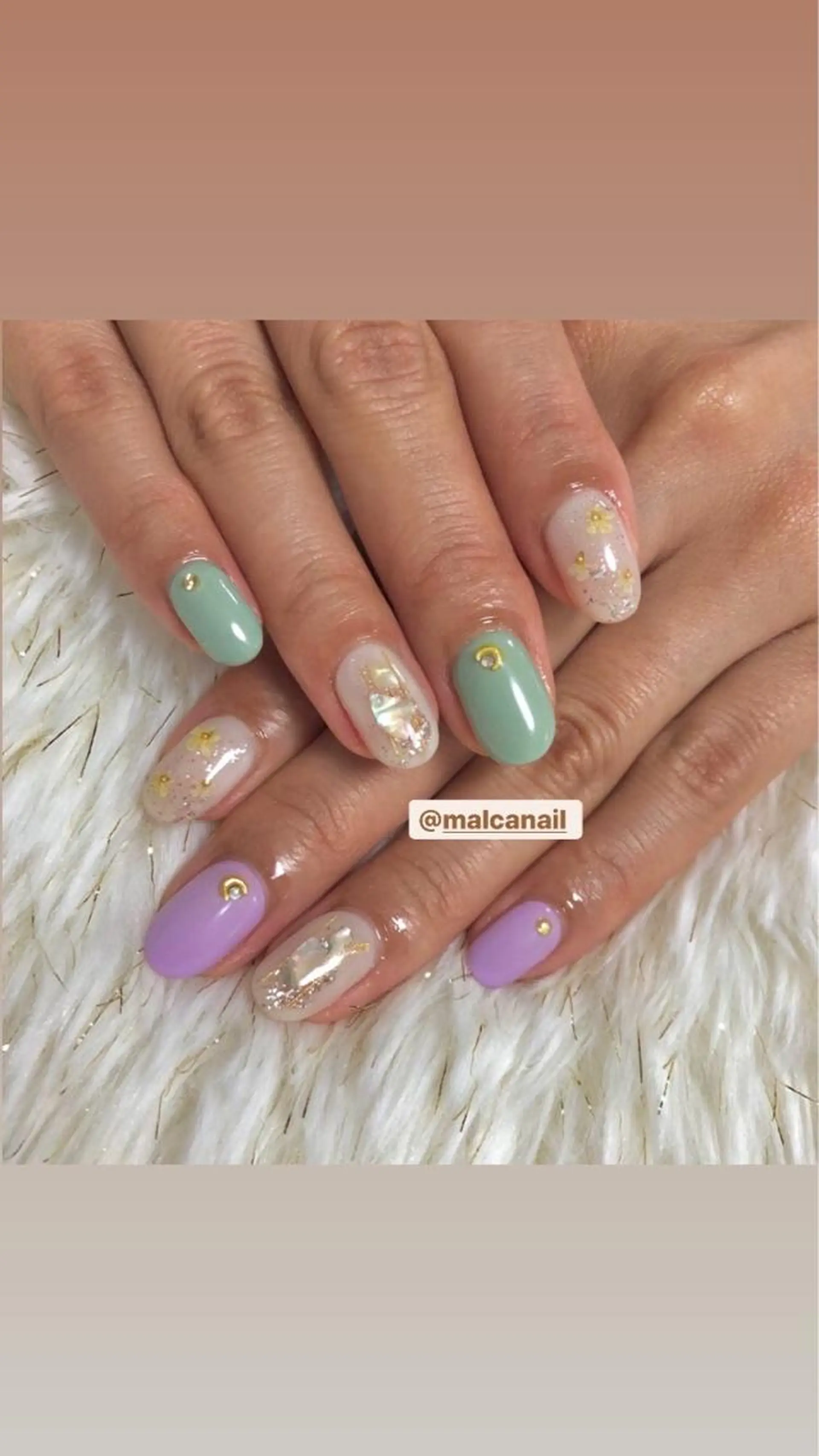 セミロング パーマ ヘアアレンジ ネイル マツエク・マツパ ハンドネイル MALCAnail(マルカネイル)所属・荒木 莉奈のネイルデザイン