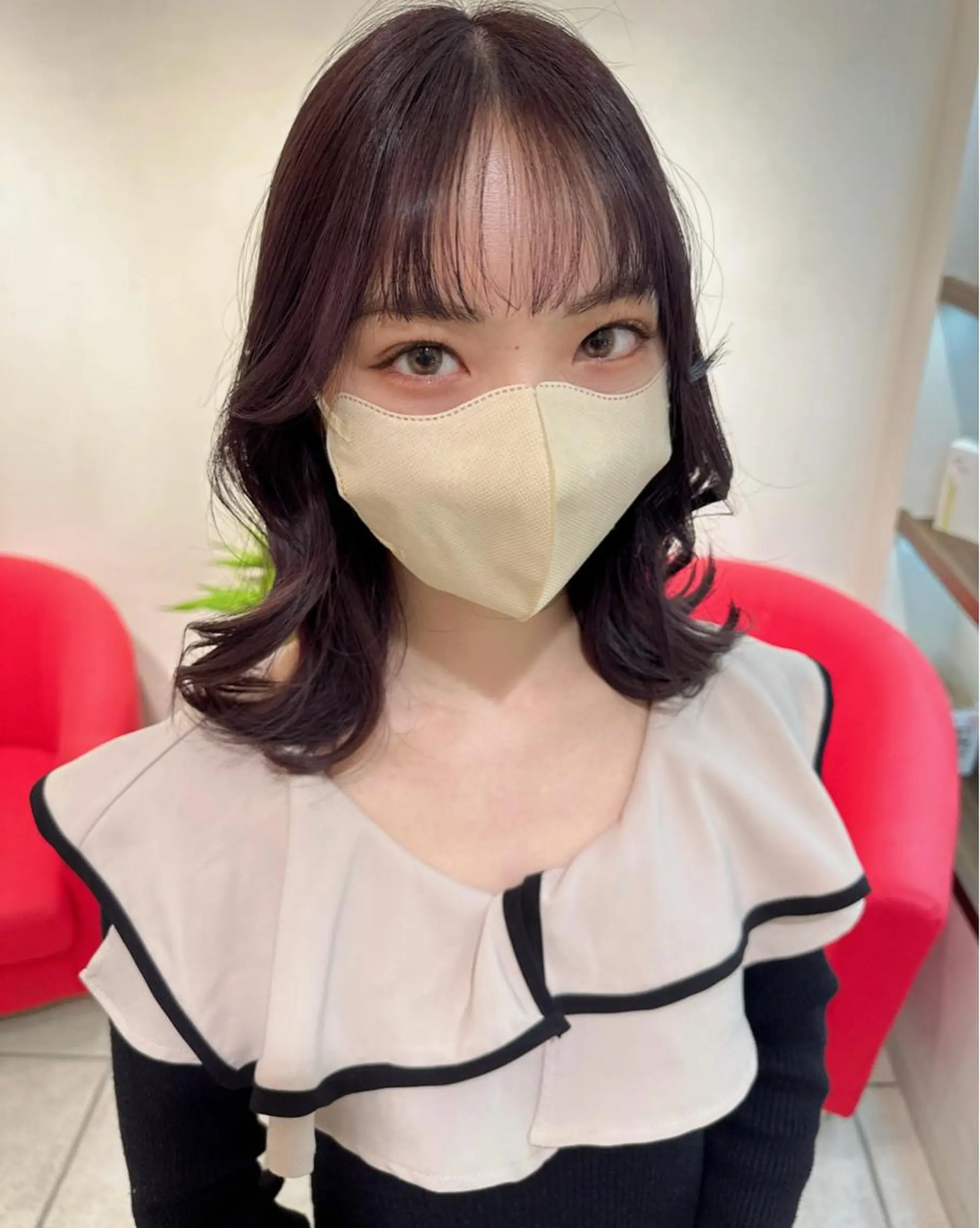 ミディアム アッシュ 韓国風ヘア 韓国風ヘア♡ runaのヘアスタイル