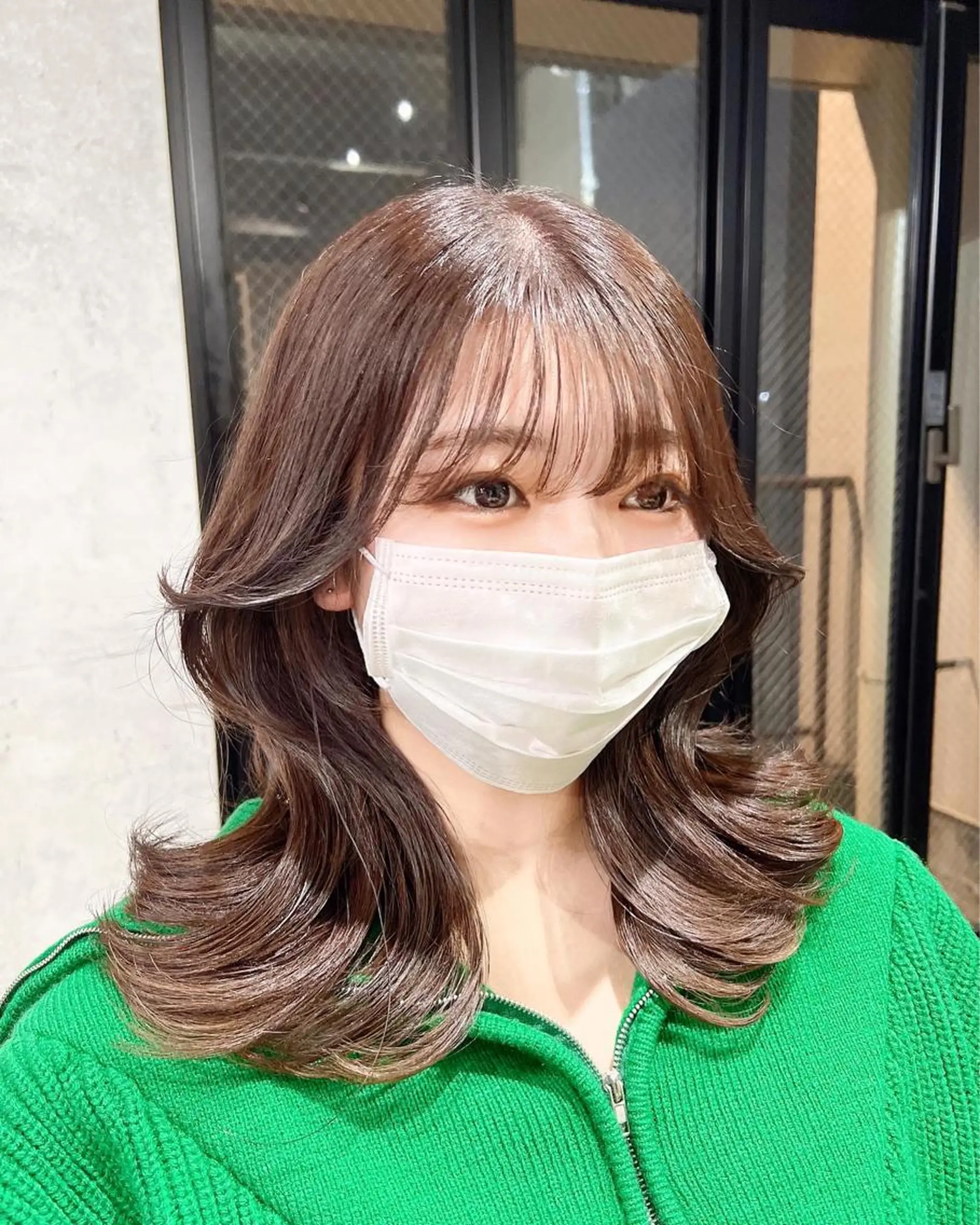 ミディアム カラー 韓国レイヤー/ 顔周り💕田中将吾のヘアスタイル