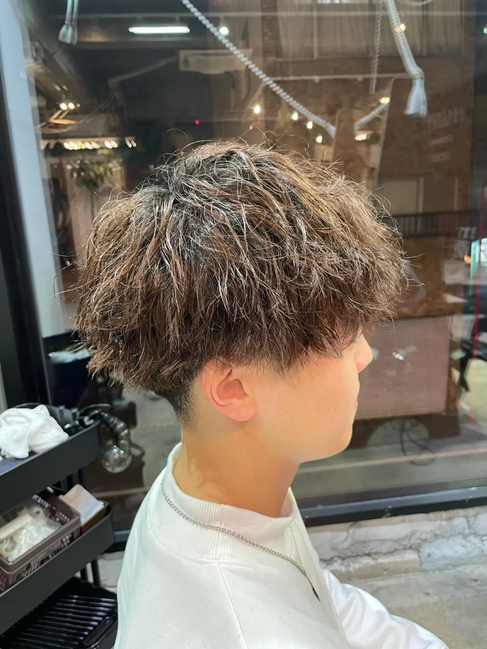 ショート パーマ メンズ カット パーマ 山下 皐介のヘアスタイル
