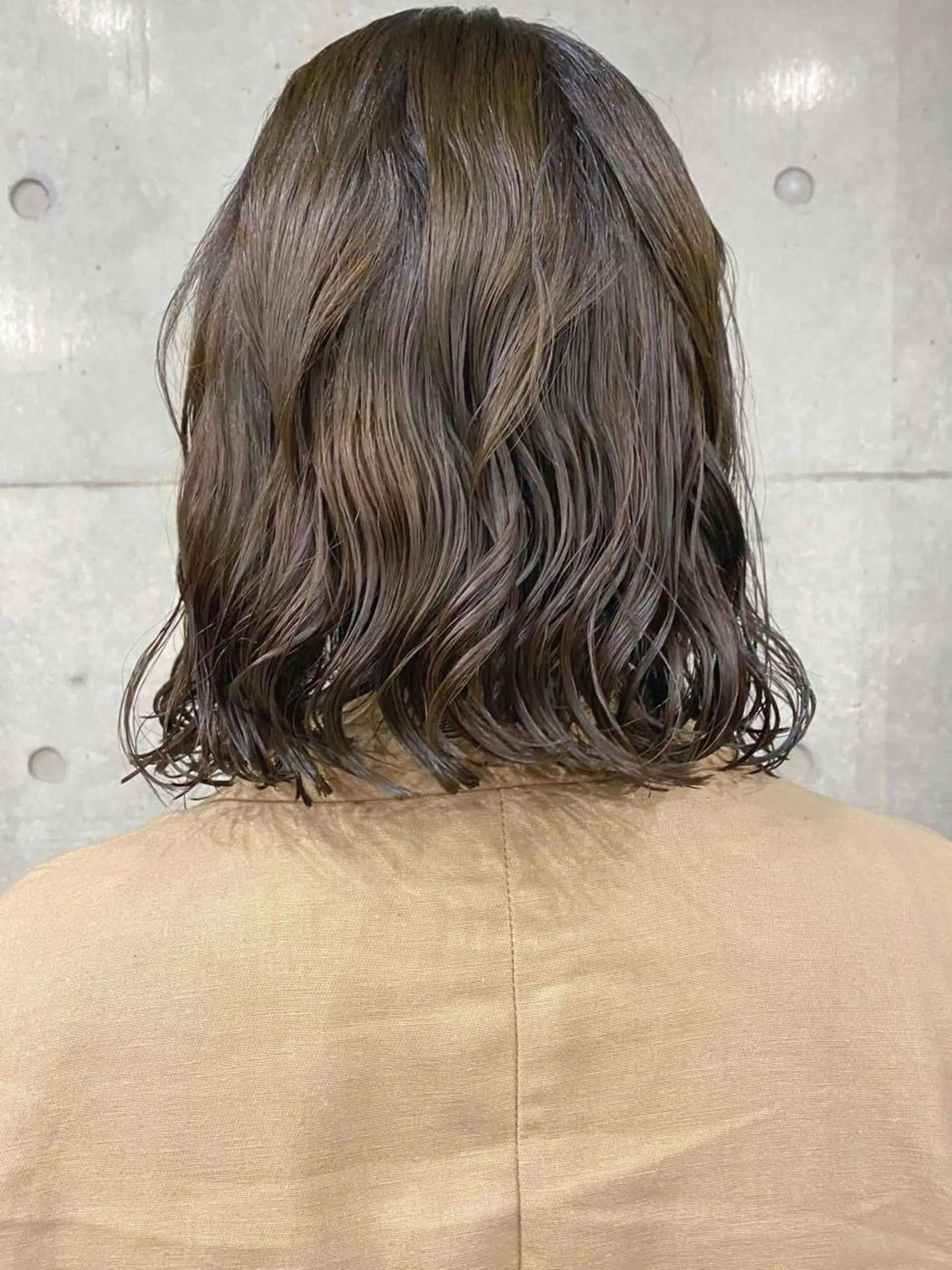 ミディアム パーマ ボブパーマコテ巻き風 パーマNo1深江秀平のヘアスタイル