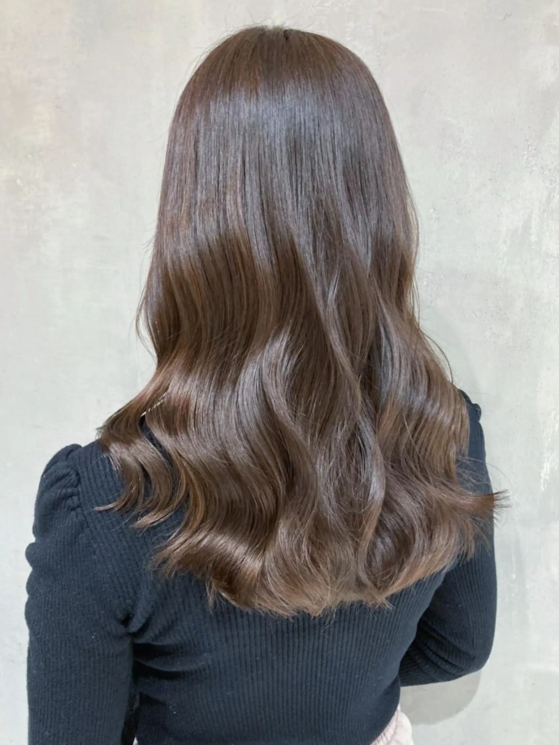 セミロング カラー パーマ ヘアアレンジ ブラウンカラー オリーブブラウン ITbyALBUM 藤沢店のヘアスタイル