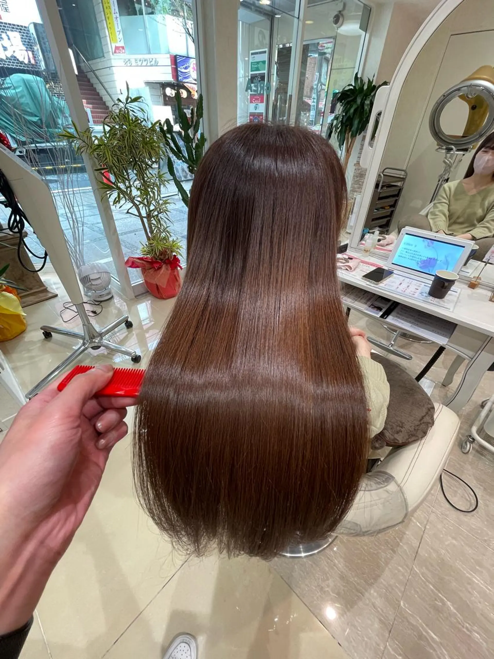 ロング カット ヘアカラー トリートメント ✨酸性ストレート✨ 南川だいさくのヘアスタイル