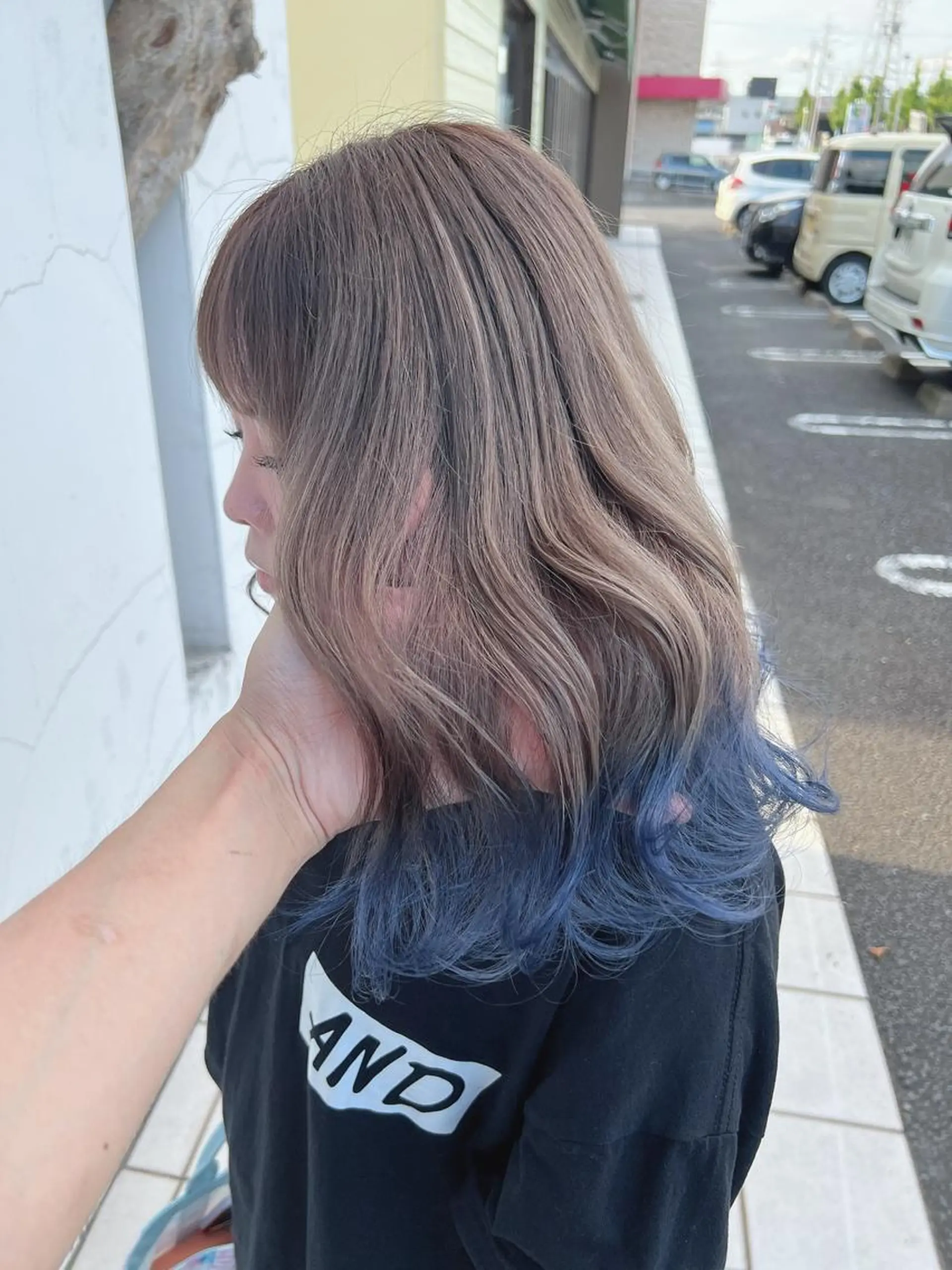セミロング ヘアカラー 具志 正太のヘアスタイル