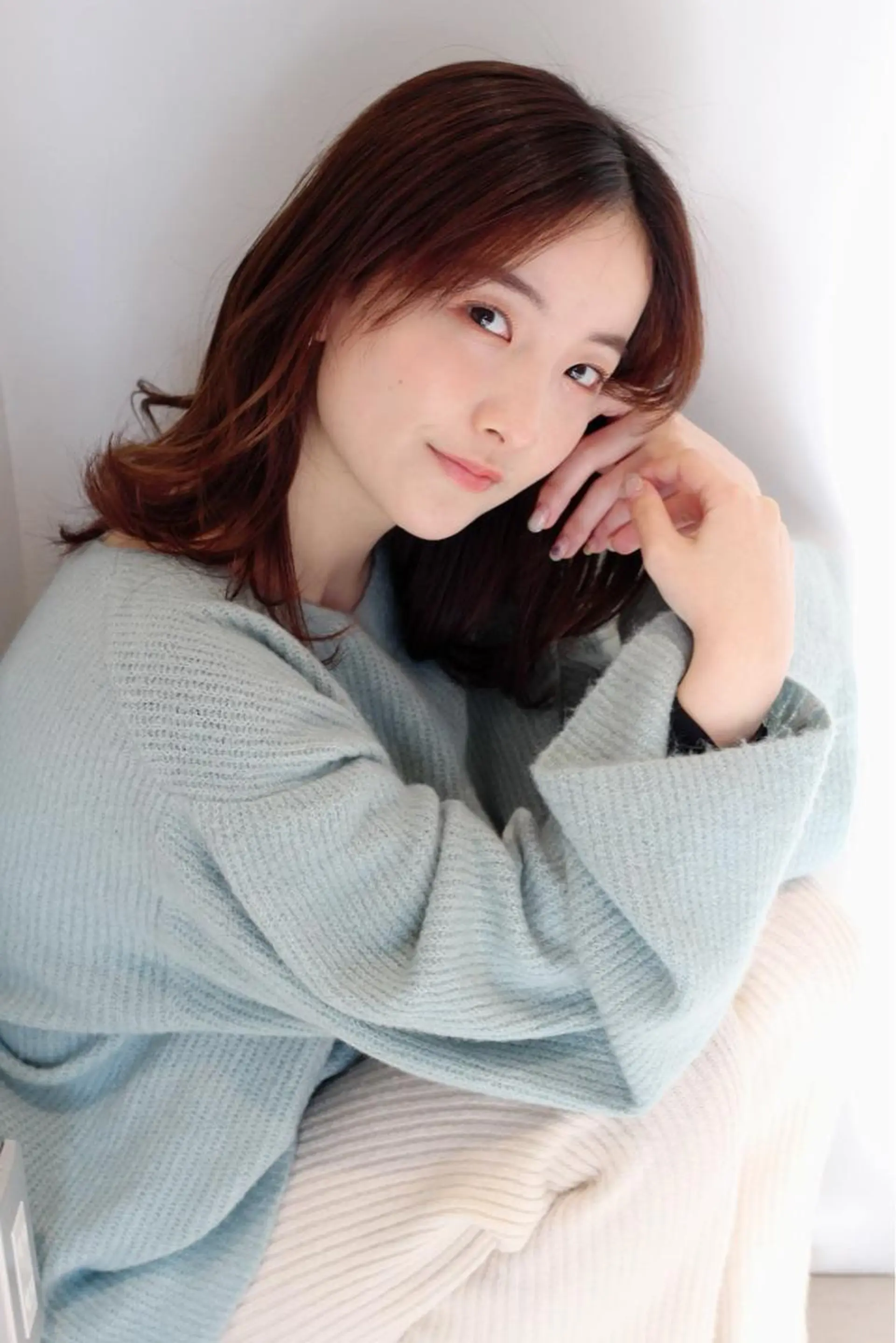 ミディアム 代表　清水稔也 オージュアソムリエのヘアスタイル