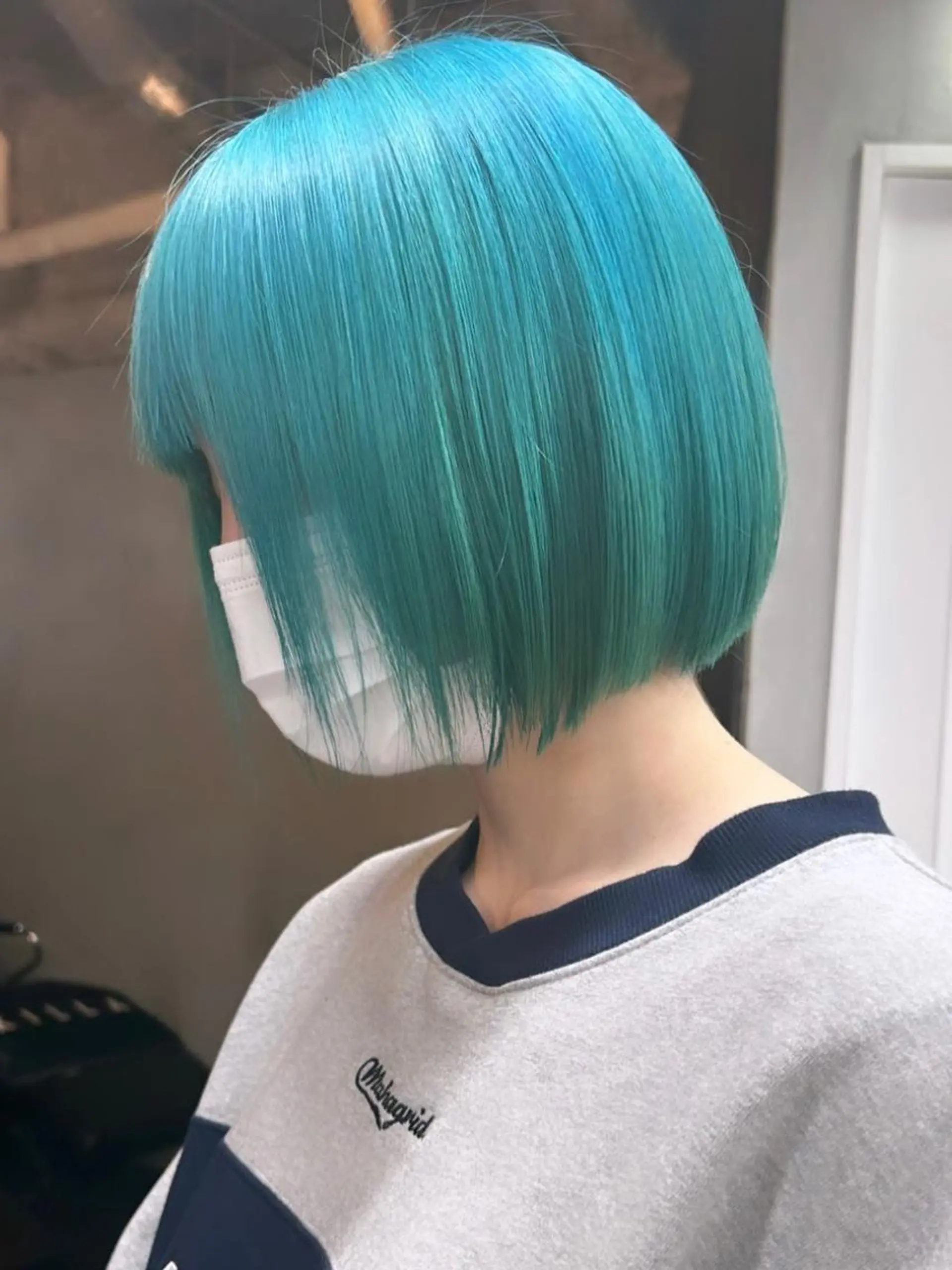 ミディアム カラー ブルーカラー カット ヘアカラー トリートメント 🧸艶々韓国ヘア 🧁mizunaのヘアスタイル