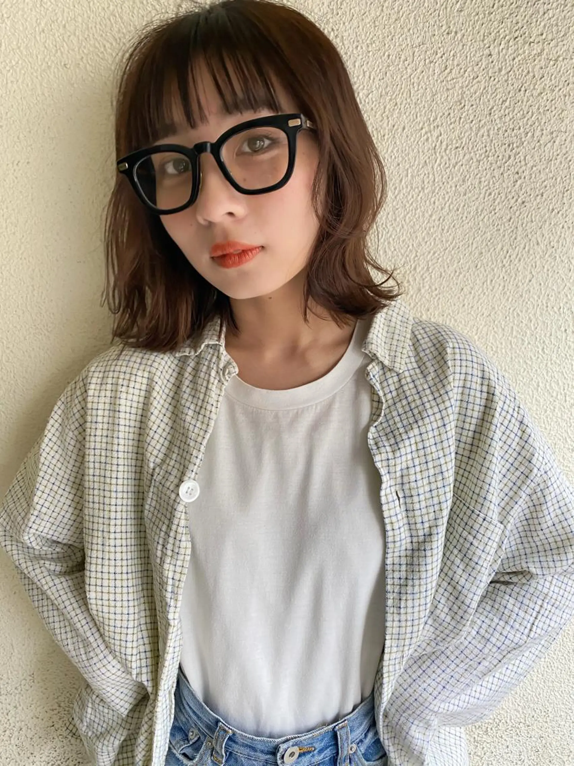 ミディアム カット ヘアカラー トリートメント Pia hair Design Yakuin所属・Pia ツボイ ケイタのヘアスタイル