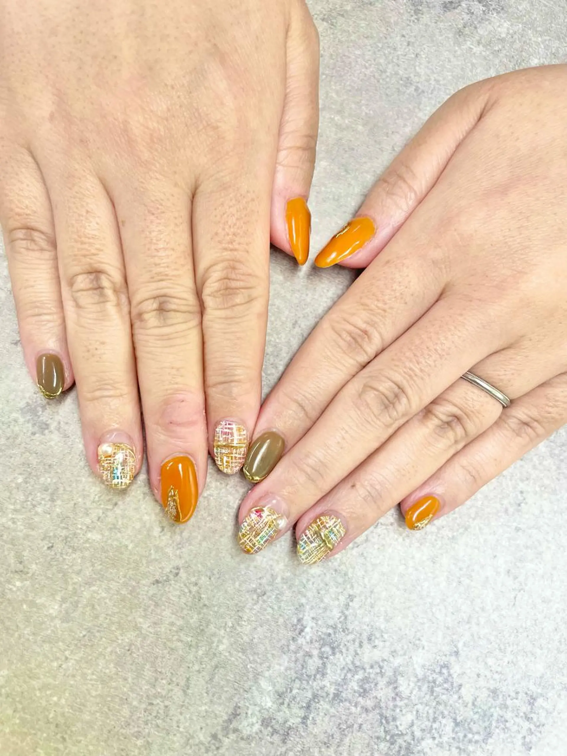 ネイル ツイードネイル ハンドネイル ハンドケア FASTNAIL PLUS 新宿店のネイルデザイン