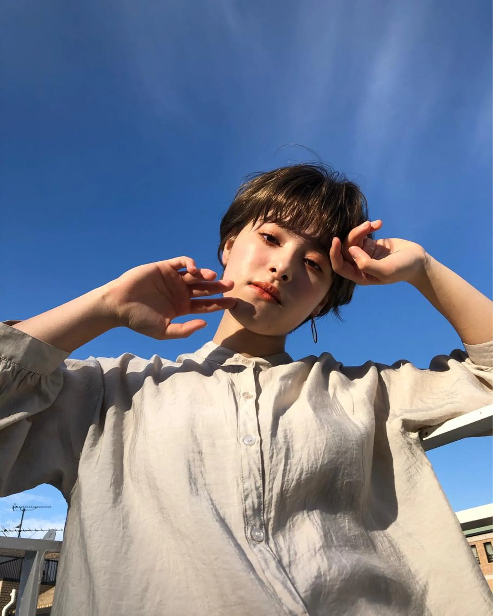 ショート パーソナルカラー 藤本夢のヘアスタイル