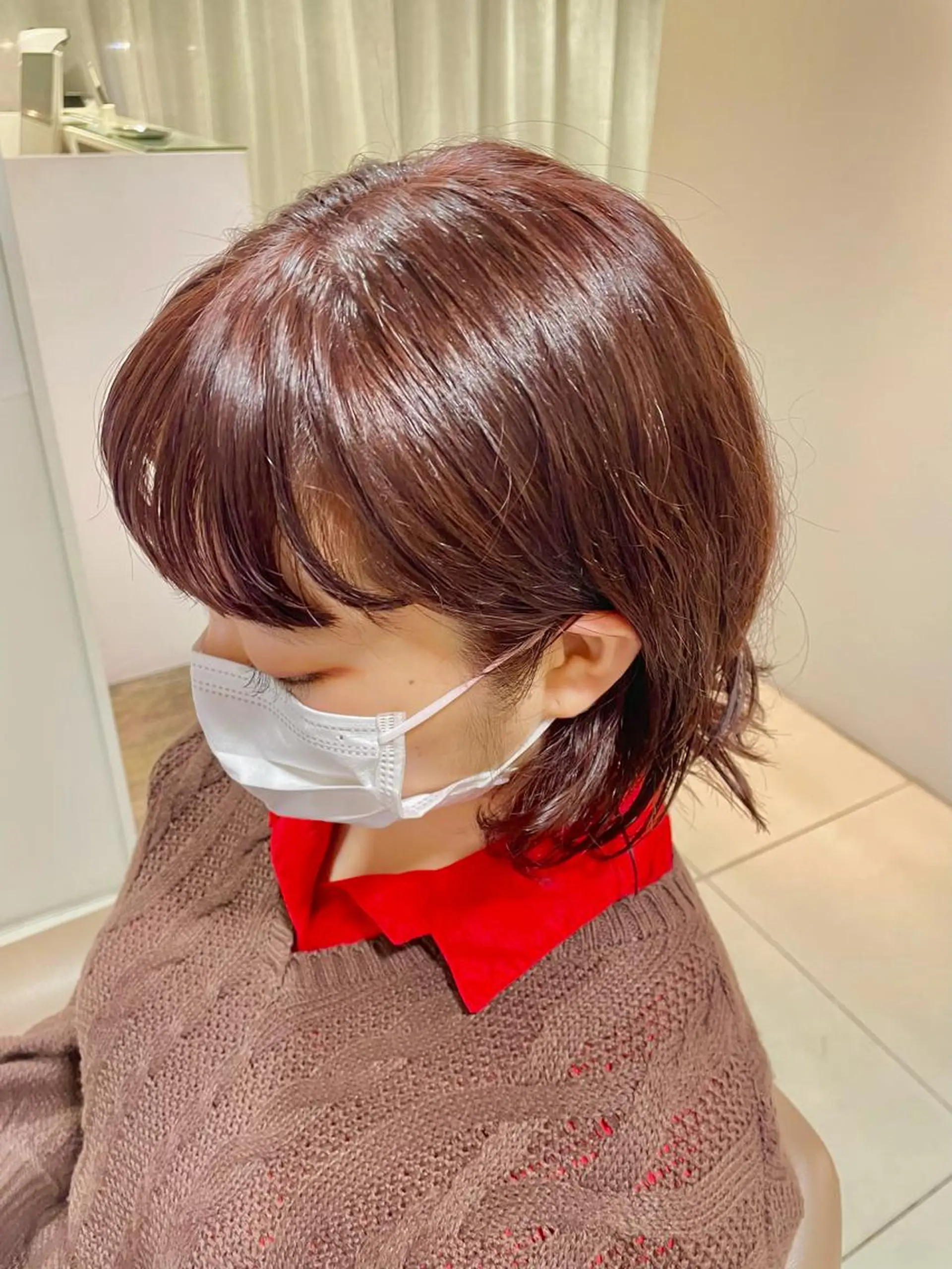 カラー ブリーチ ブリーチなしカラー Hair salon　Sui所属・ハッシュカット 暖色カラー/伊藤菜月のヘアスタイル