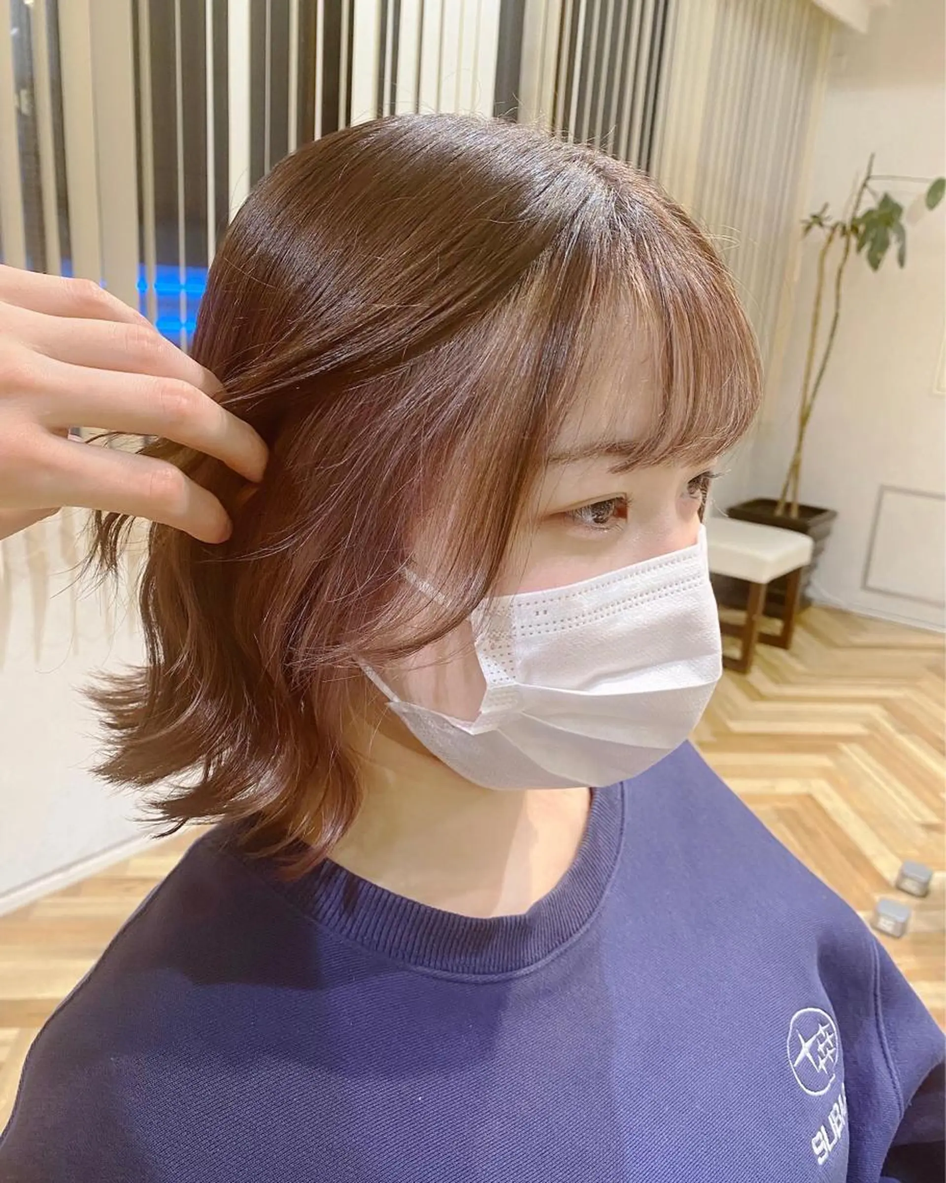 ショート カラー ベージュカラー イヤリングカラー ピンクカラー ピンクベージュ ブリーチ/髪質改善 🍊店長MASAKiのヘアスタイル