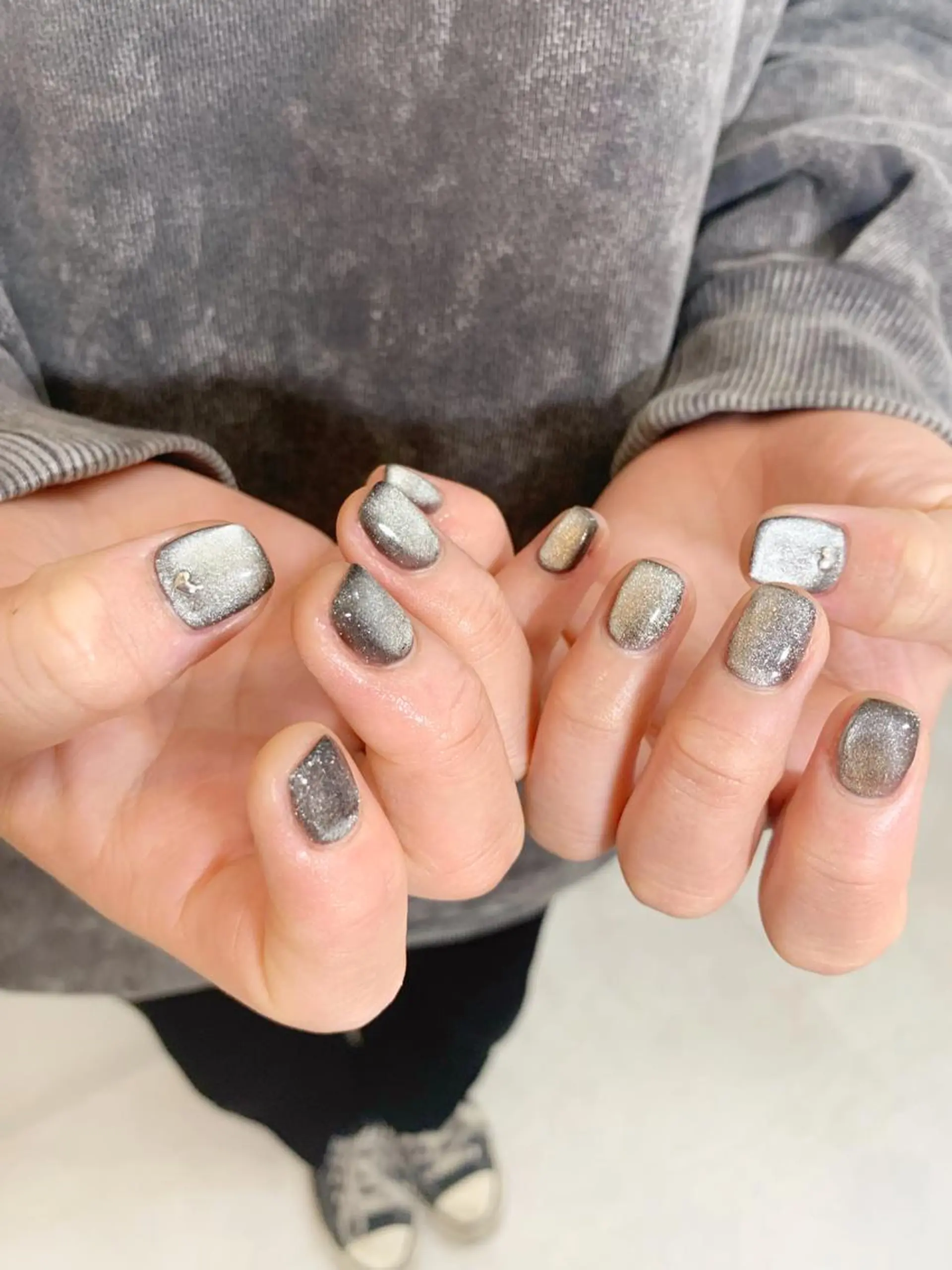 ネイル マグネットネイル マグネットワンカラー ワンカラーネイル glossnail MIKIのネイルデザイン