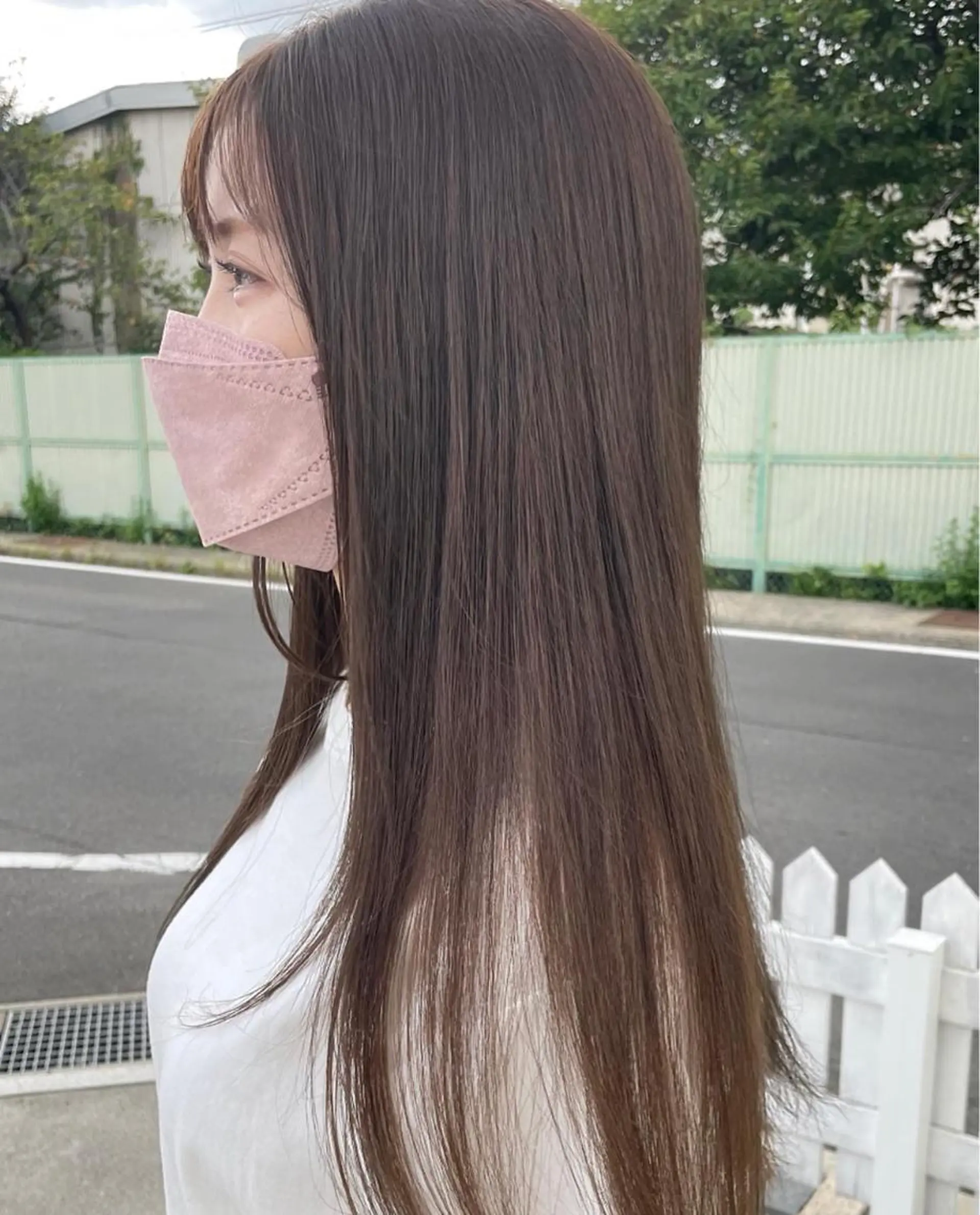 ロング ハイライト ヘアカラー トリートメント milk所属・キノシタ マユのヘアスタイル