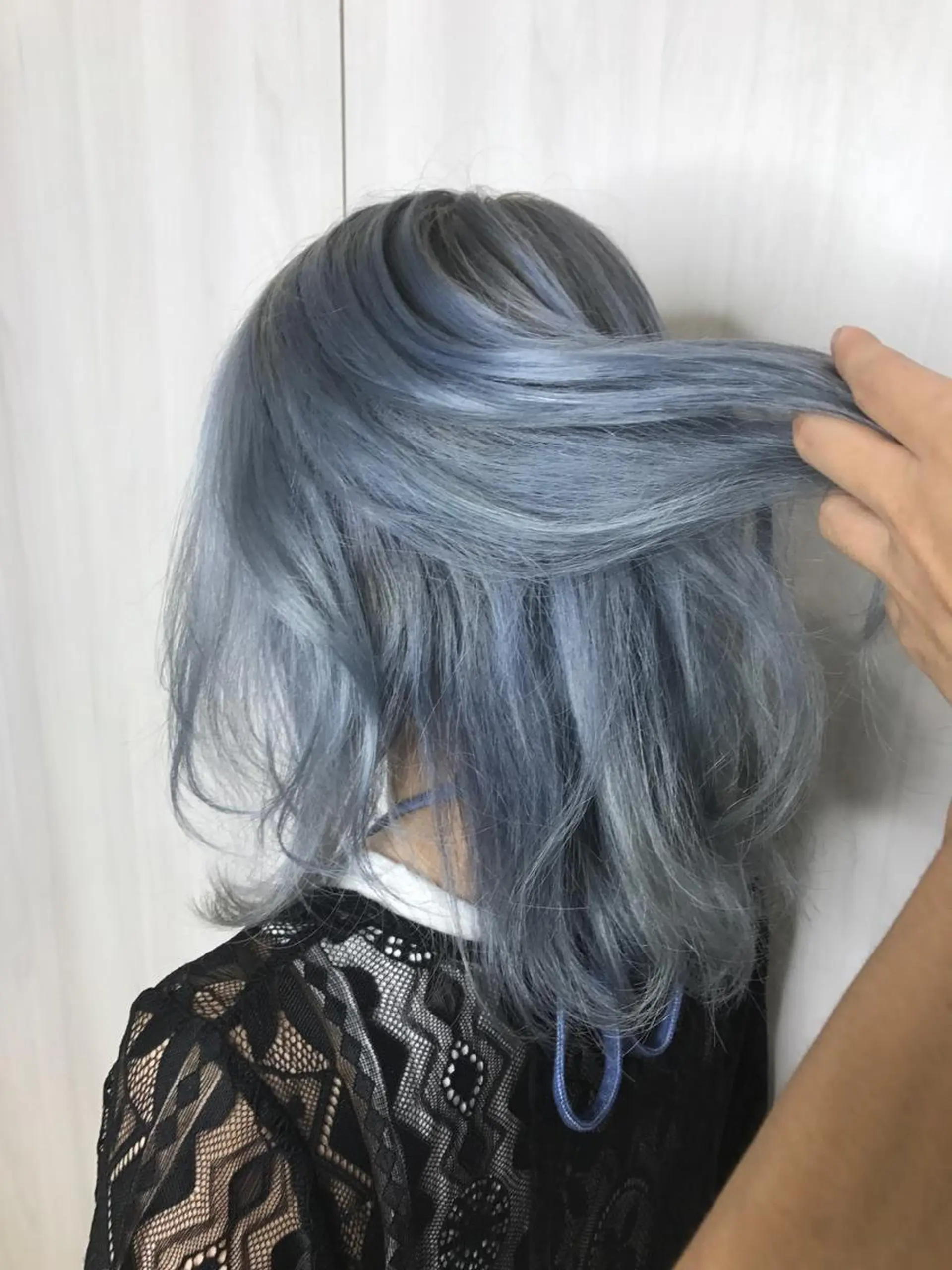 ミディアム カラー ヘアアレンジ ブルーカラー カット トリートメント replica上大岡所属・松井 敬太郎のヘアスタイル