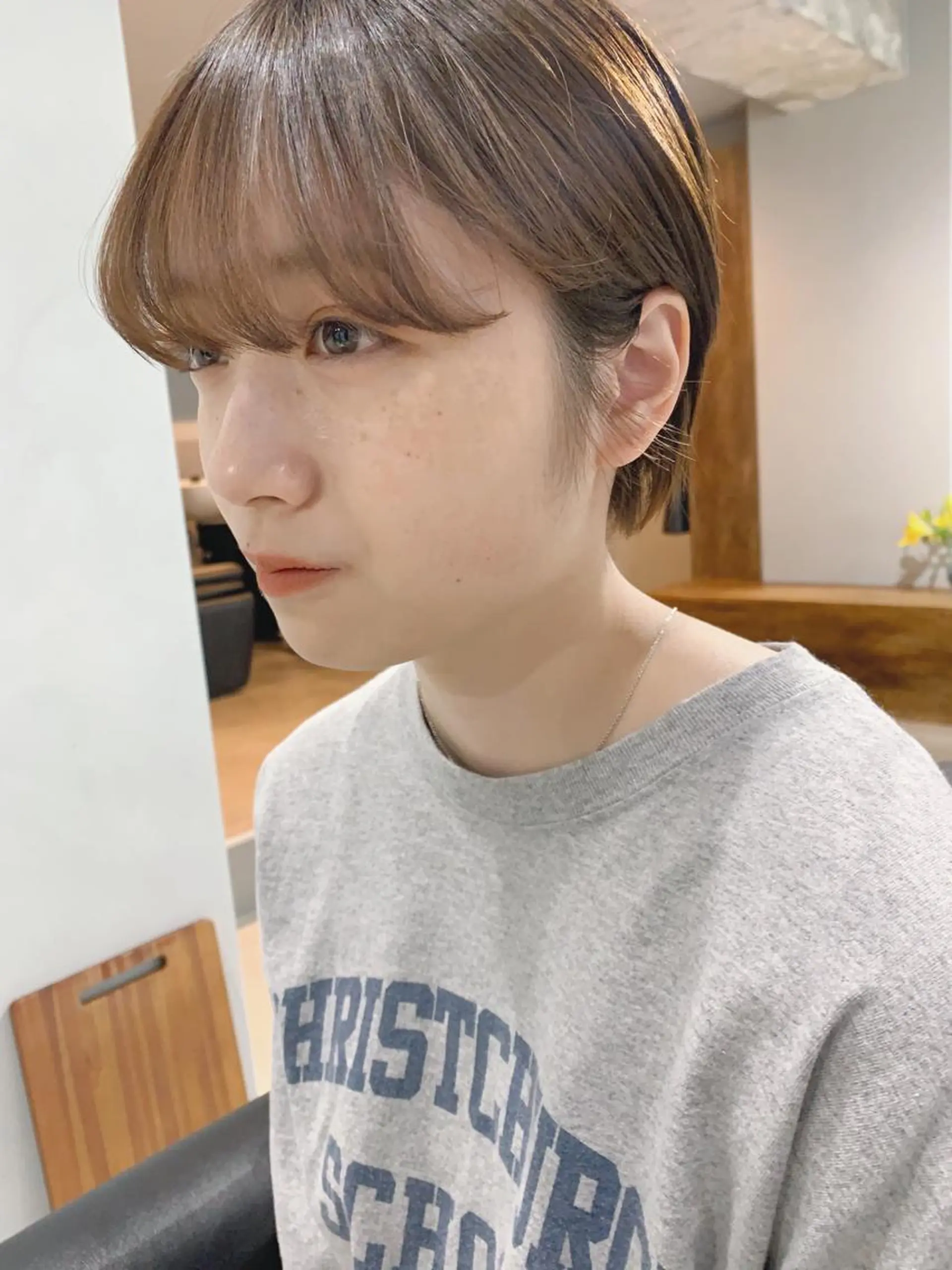 ショート カラー ボブパーマコテ巻き風 パーマNo1深江秀平のヘアスタイル