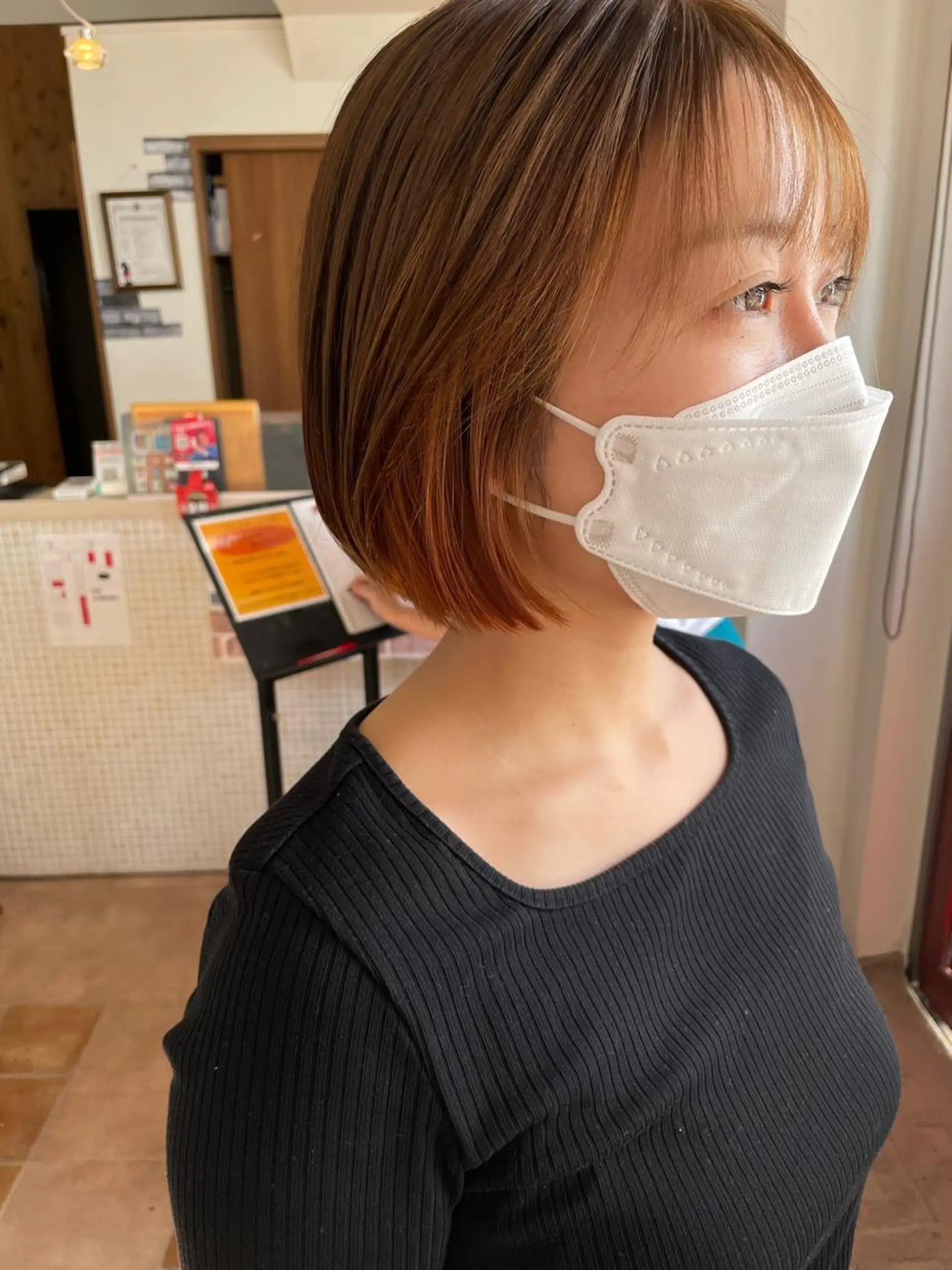 ショート カラー インナーカラー ヘアカラー トリートメント 川元 汐音のヘアスタイル