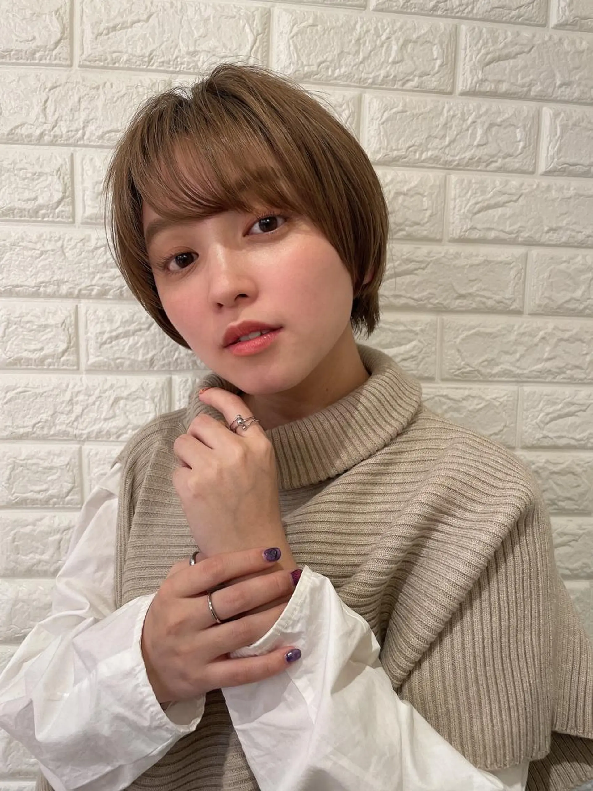 ショート カラー カット ヘアカラー トリートメント 縮毛/ショート/ ボブ/レイヤー/小原のヘアスタイル