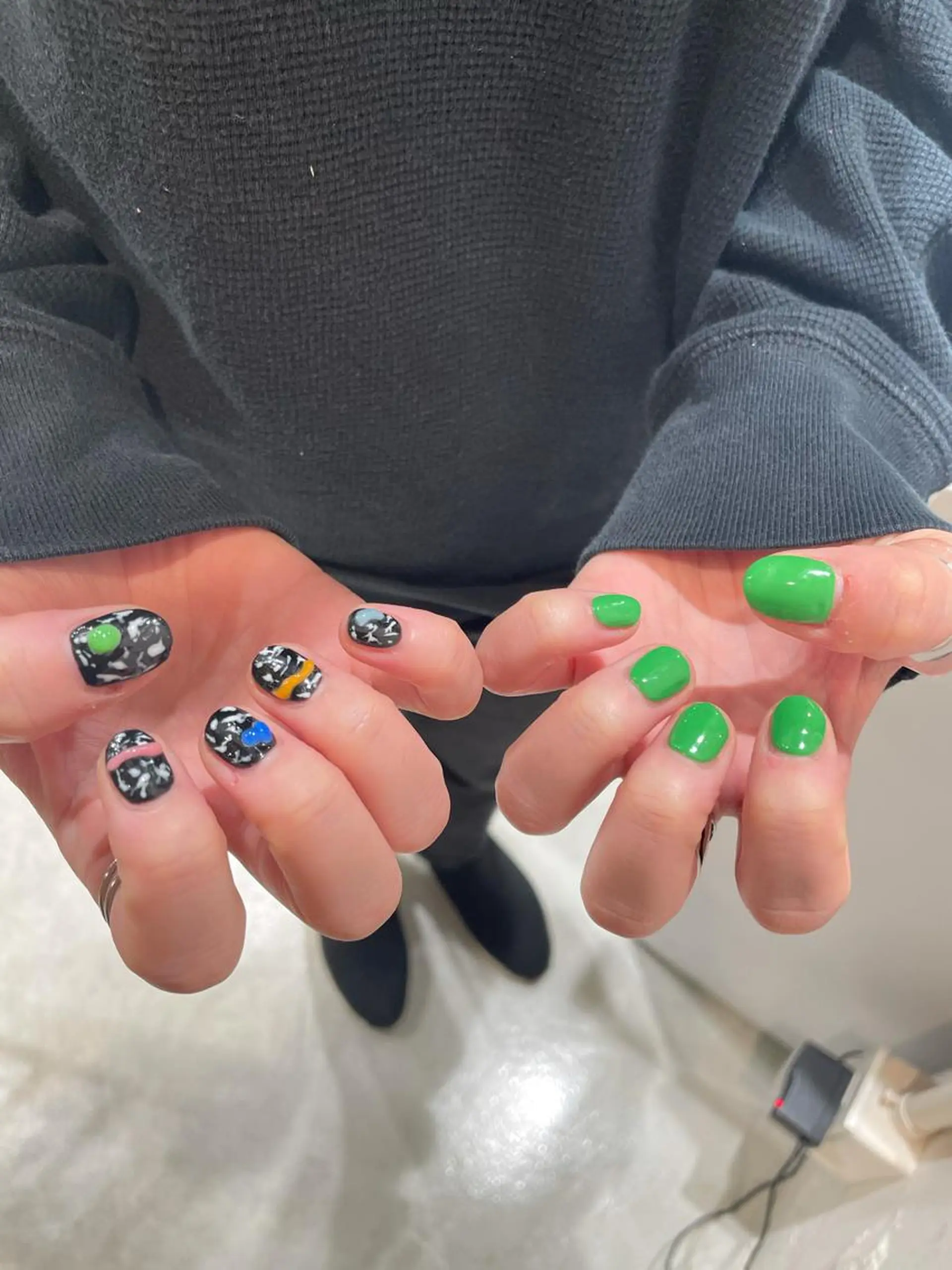 セミロング カラー ネイル 韓国マツエク/まつパ 🎀misaki🎀のマツエク・マツパデザイン