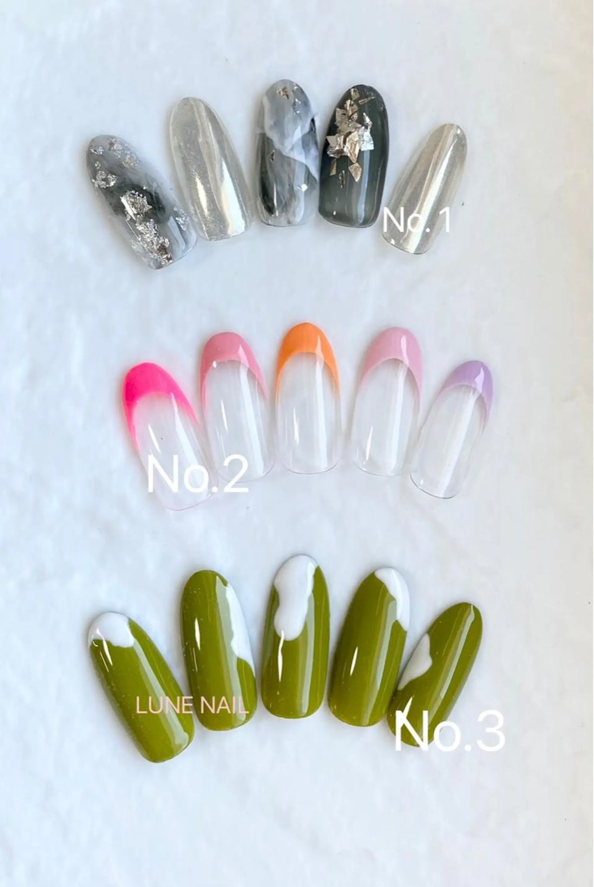 セミロング ネイル ミラーネイル シンプルネイル ハンドネイル lune nail_2017のその他イメージ