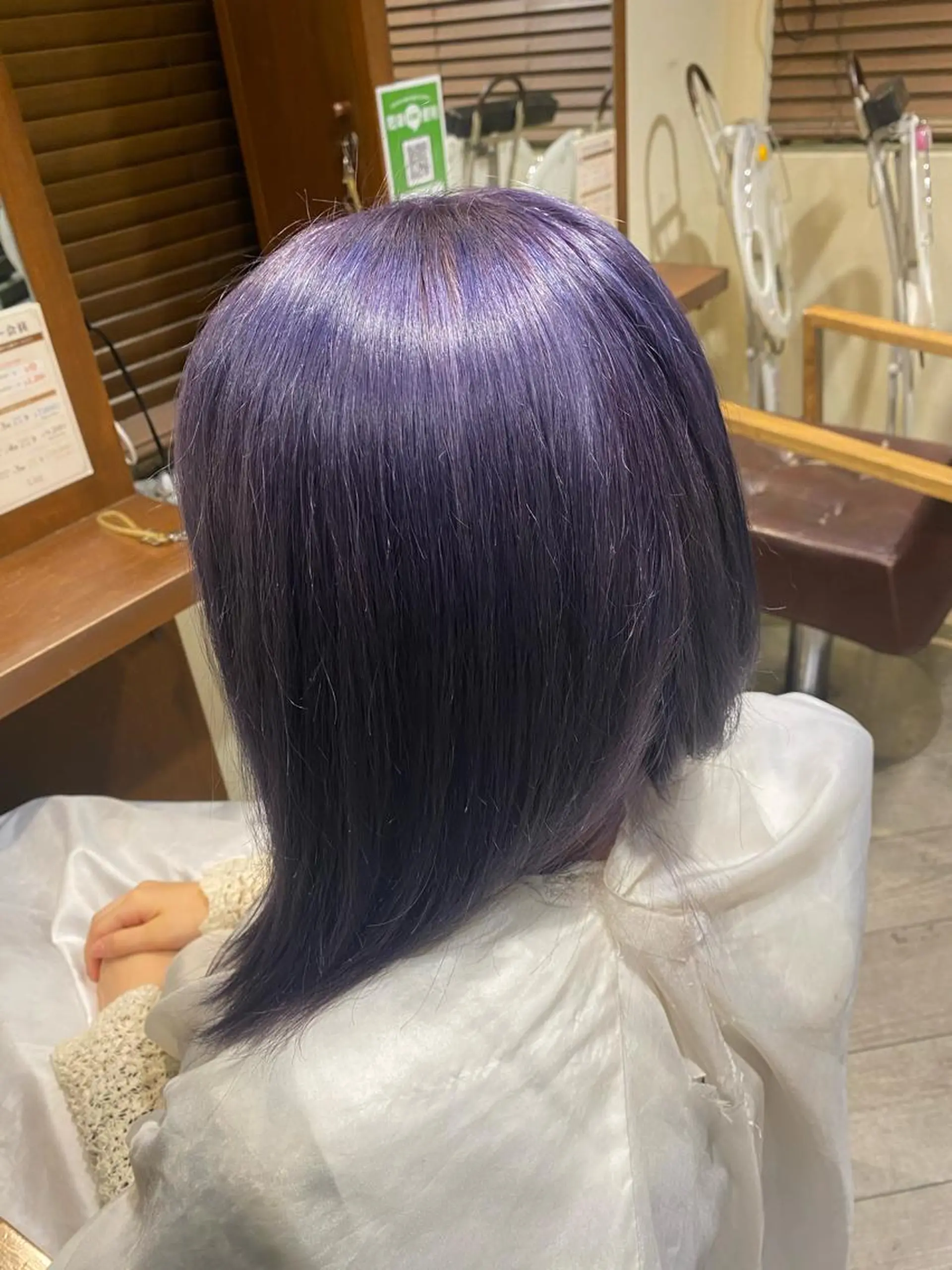セミロング カラー ブリーチ ハイトーンカラー パープルカラー Lee上新庄店所属・上新庄Lee千馬 優のヘアスタイル