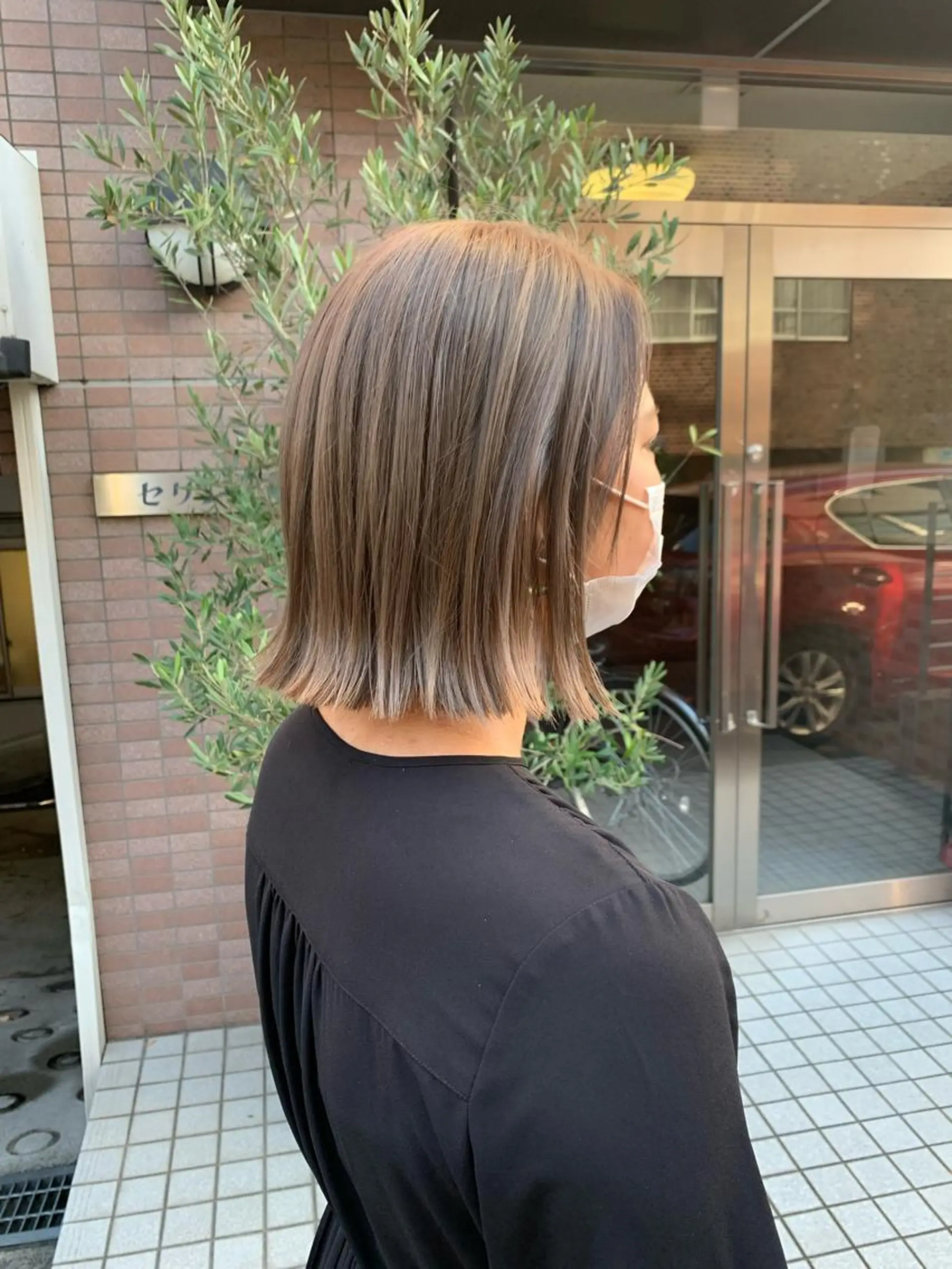 ミディアム カット ヘアカラー トリートメント 🦋韓国ヘア 坂本 菜摘🦋のヘアスタイル