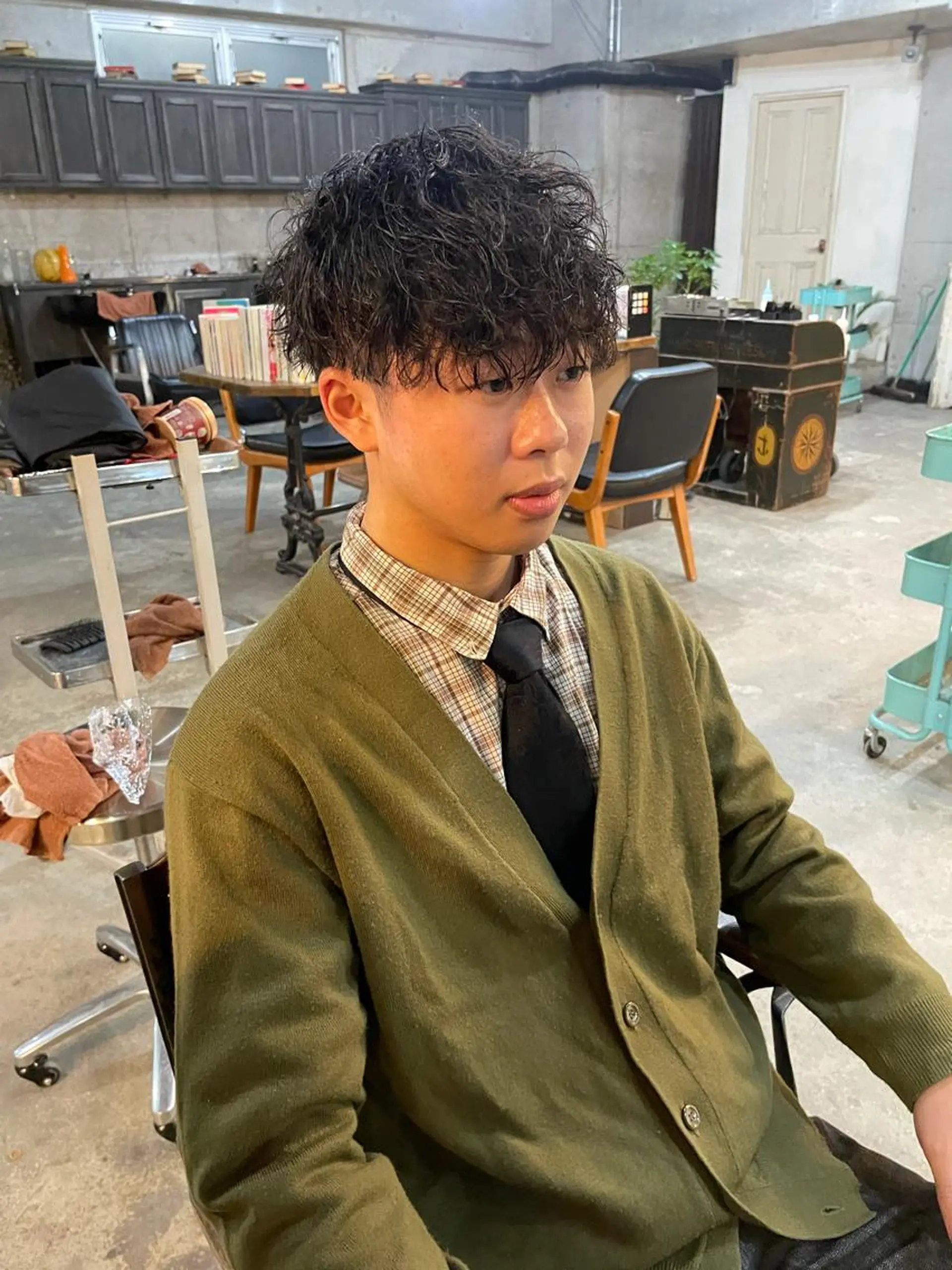 メンズ カット パーマ メンズ特化美容師 ハスイルイのヘアスタイル