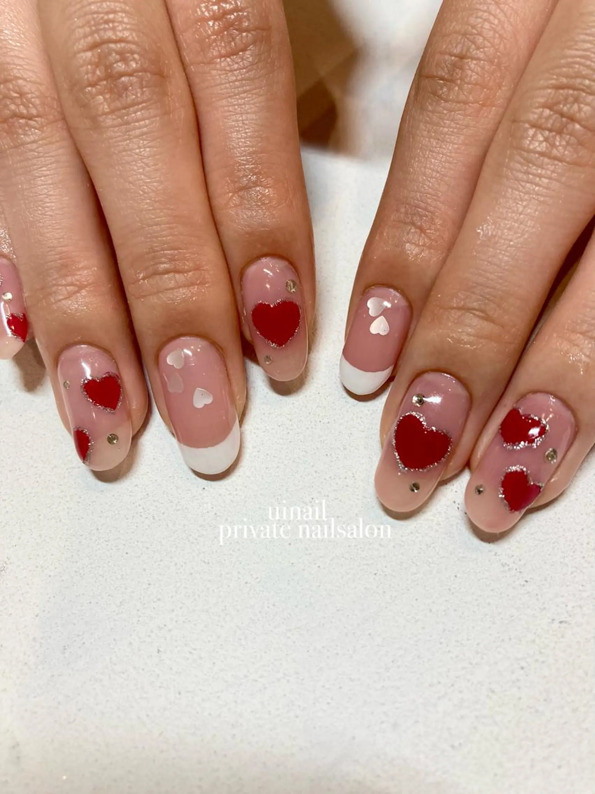 ネイル バレンタイン uinail mariのネイルデザイン