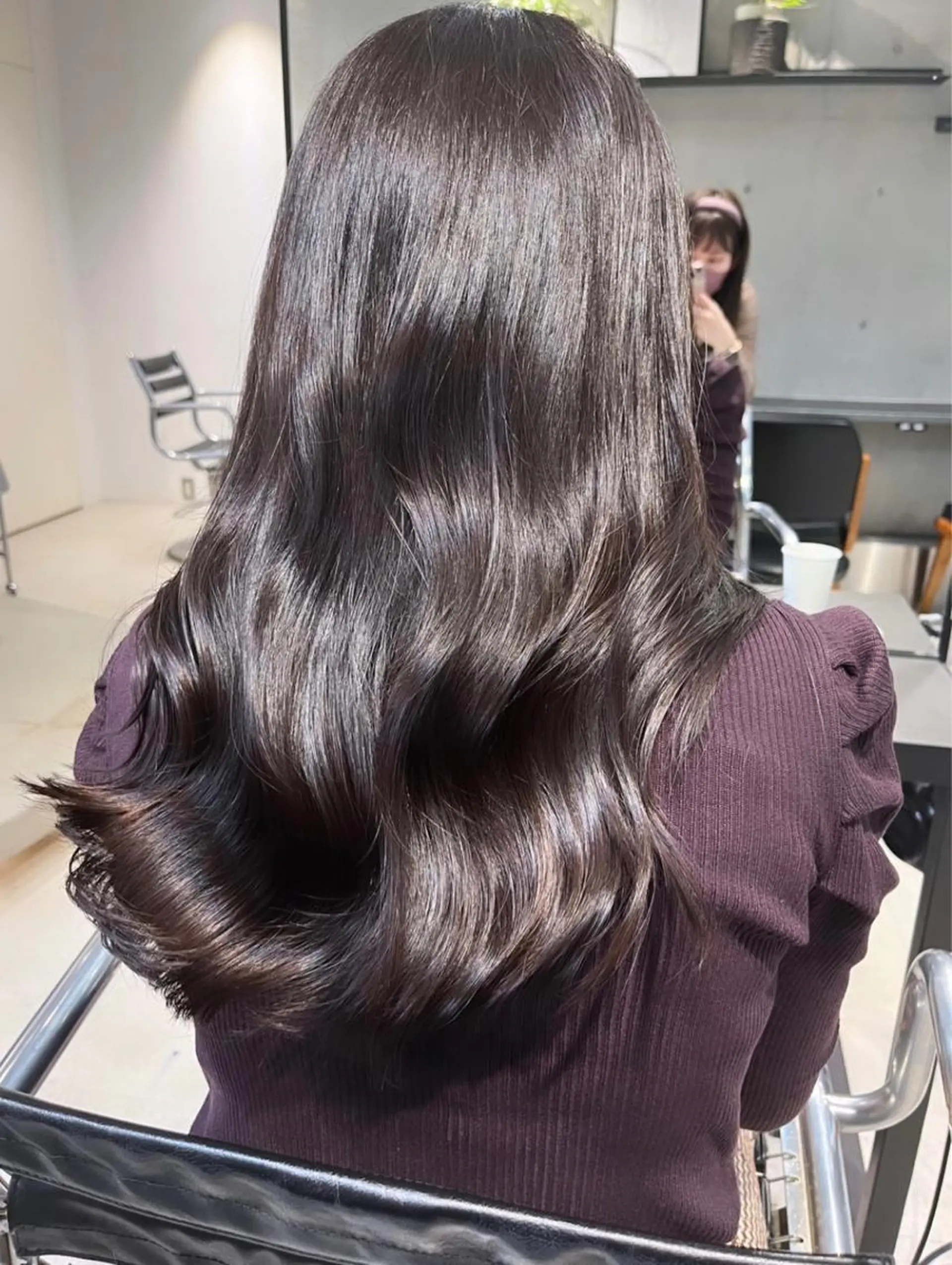 ミディアム カラー パーマ ヘアアレンジ カット ヘアカラー トリートメント ヘッドスパ 透明感/オリーブ/ グレージュ/YUKAのヘアスタイル