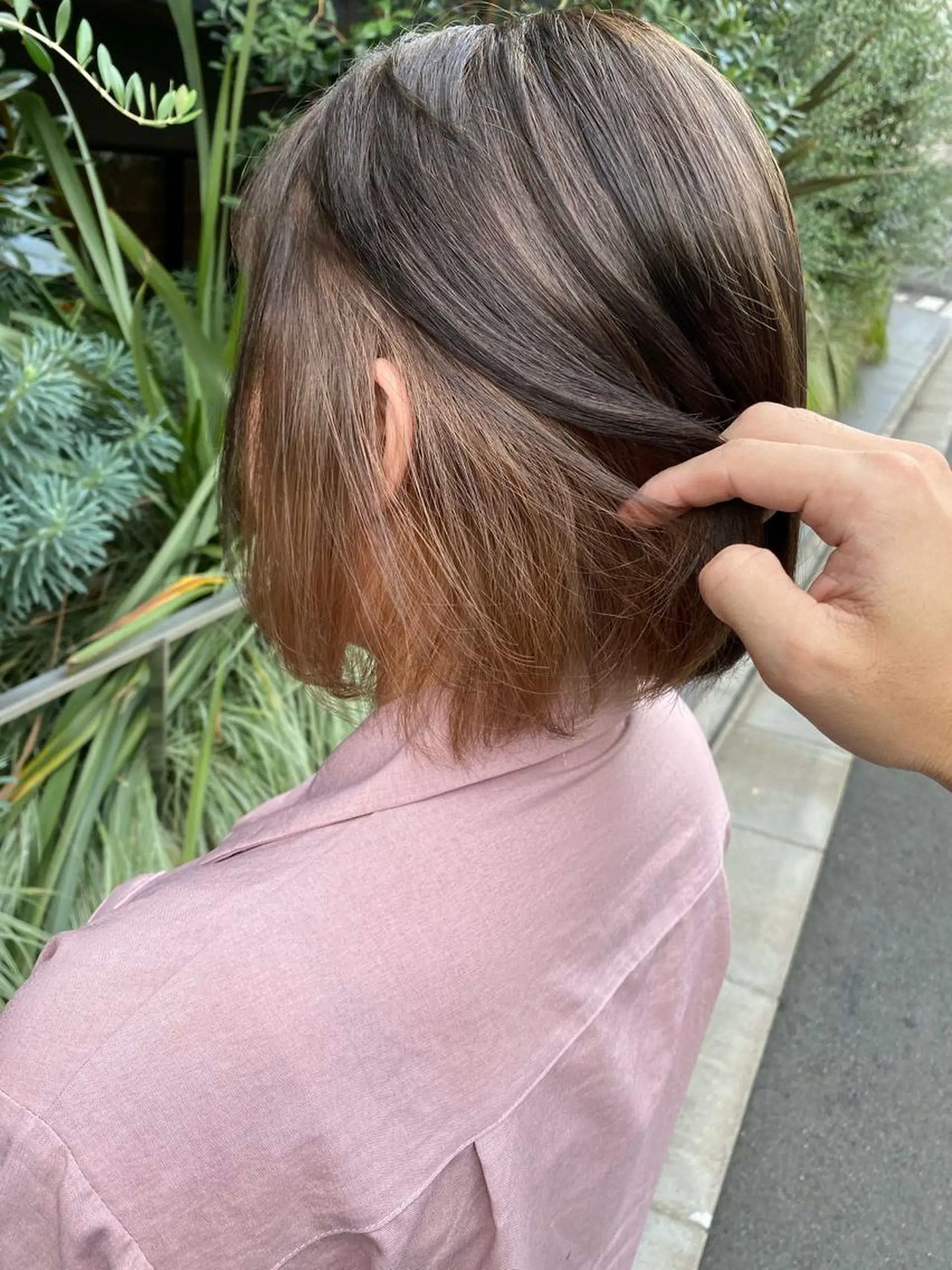 ミディアム カラー ヘアアレンジ 外苑前NO.1艶髪 透明感カラーのヘアスタイル