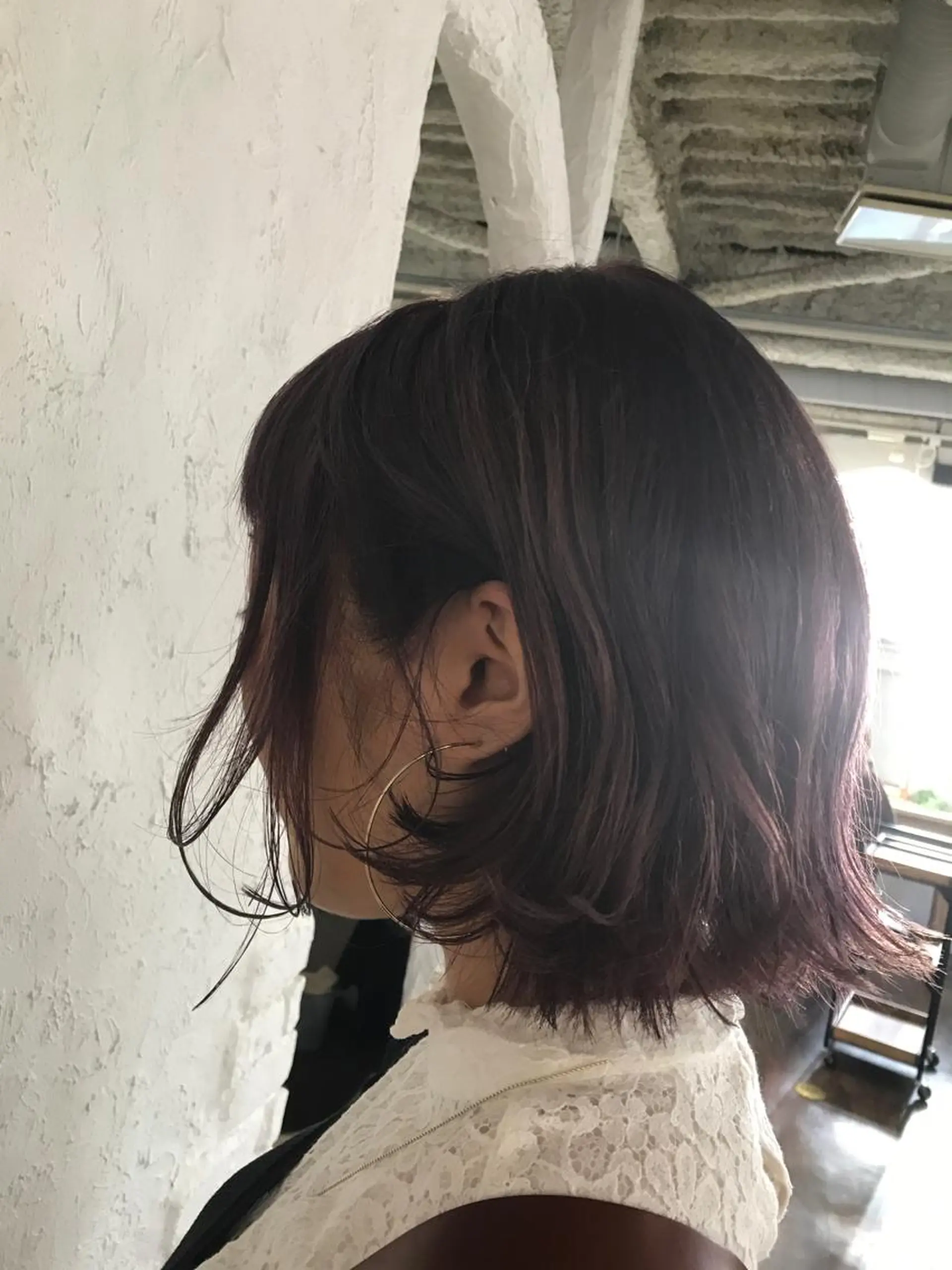 ミディアム カラー ブリーチ ダブルカラー バイオレットカラー 伊藤 優希のヘアスタイル