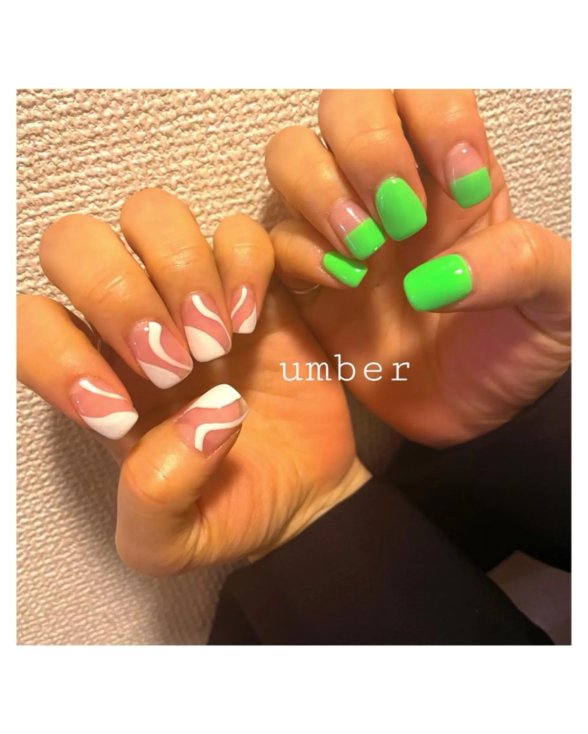 ネイル クリアネイル フラッシュネイル フットネイル フレンチネイル マグネットネイル ハンドネイル umber 三茶1分のネイルデザイン