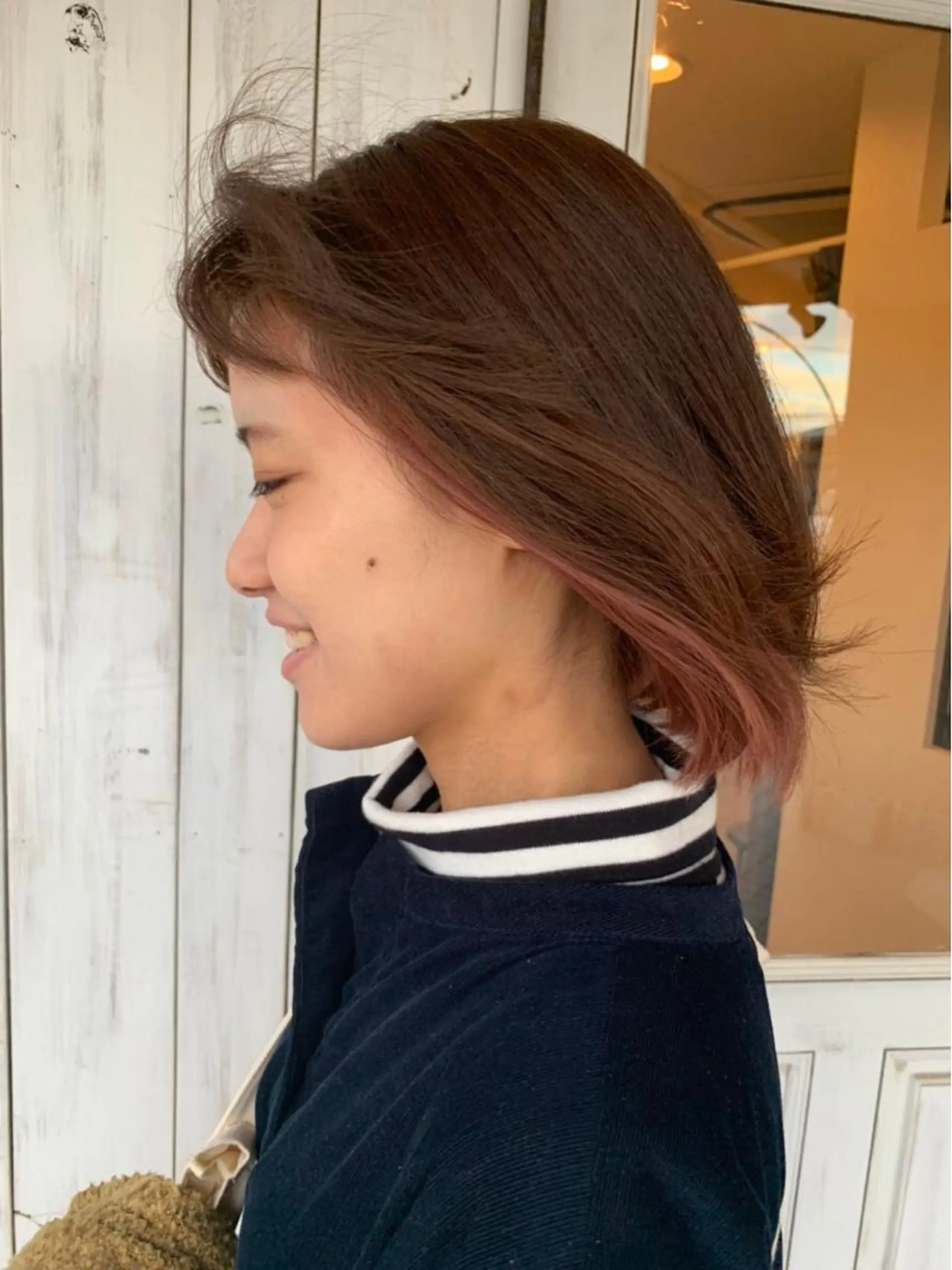 ミディアム カラー インナーカラー MOLLA 浅香山店所属・谷口ゆめ/縮毛矯正/ 大人女子/眉ワックスのヘアスタイル