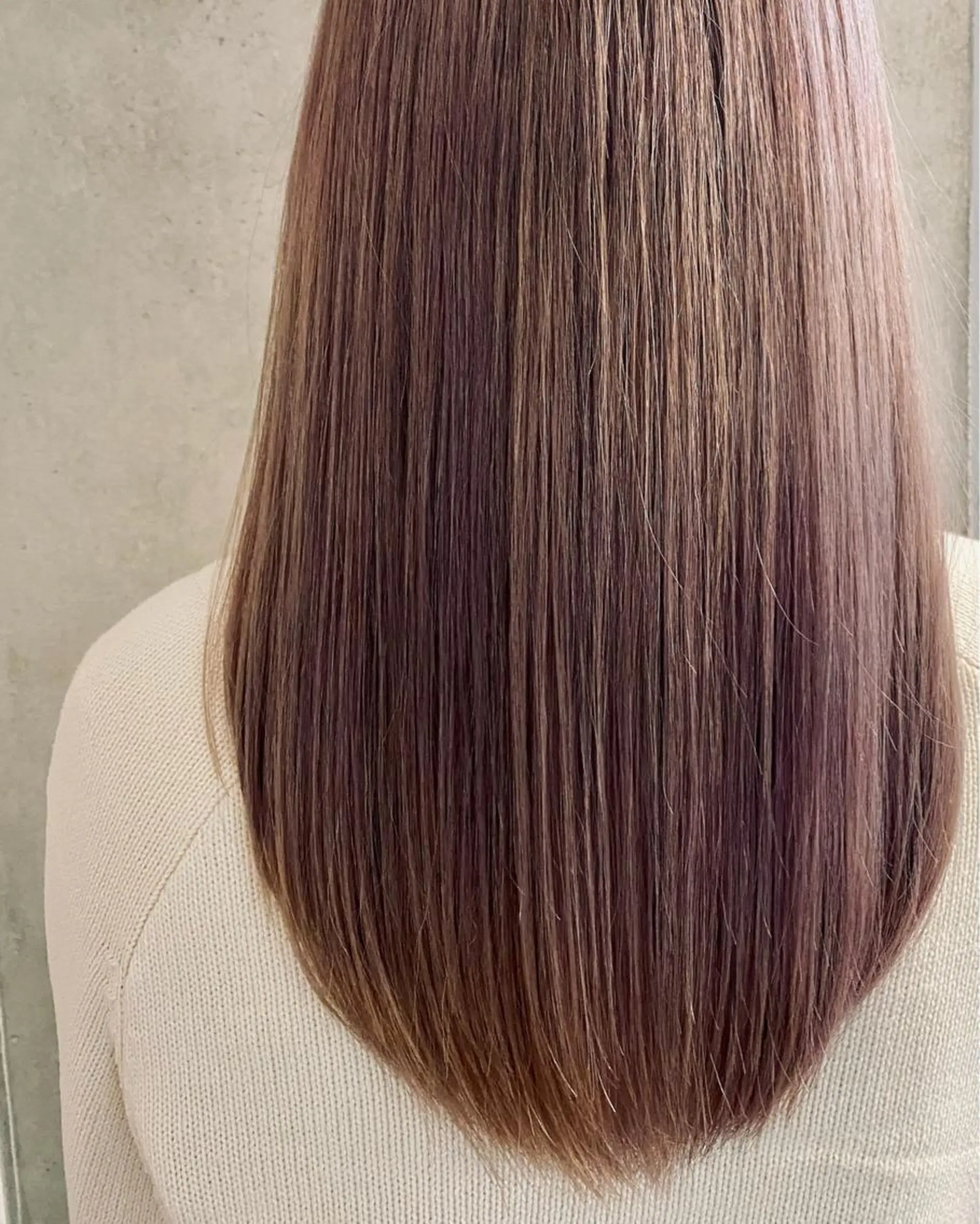 ロング 伸ばしかけ カット 縮毛矯正 千 田のヘアスタイル