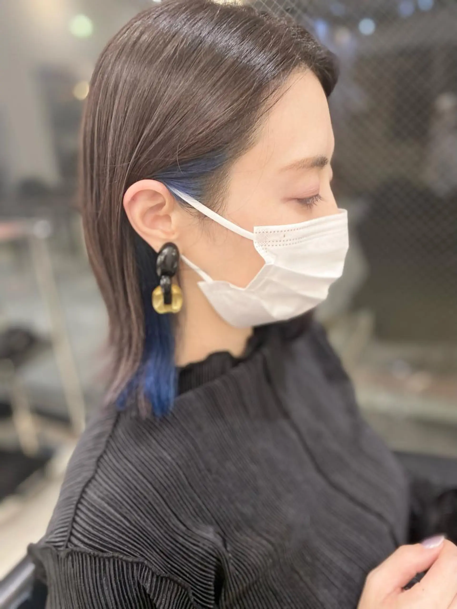 セミロング カラー opus 店長大和 レイヤー/赤み消しのヘアスタイル