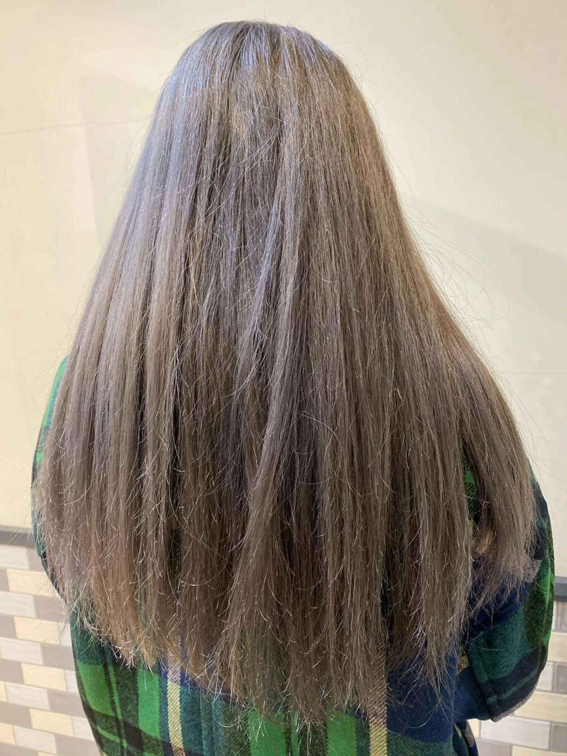 ロング カラー アッシュ ベージュカラー ダブルカラー メンズ特化 ナカネ カツヤのヘアスタイル