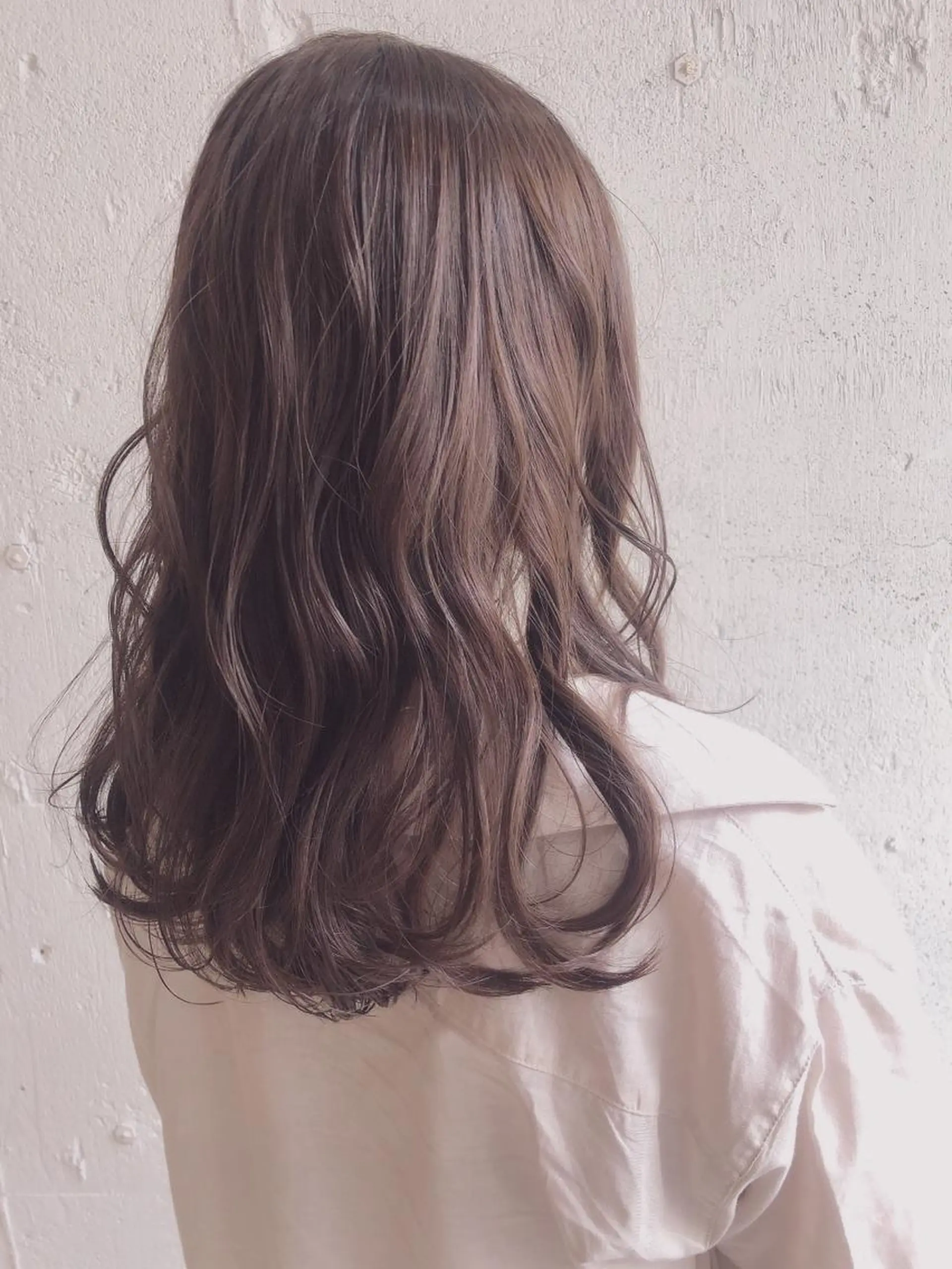 ミディアム カラー キッズ ネイル マツエク・マツパ ブラウンカラー ピンクカラー ピンクブラウン カラーマツエク ブラウン カット パーマ ciAo!所属・ふくだ りさ【ciAo!】のヘアスタイル