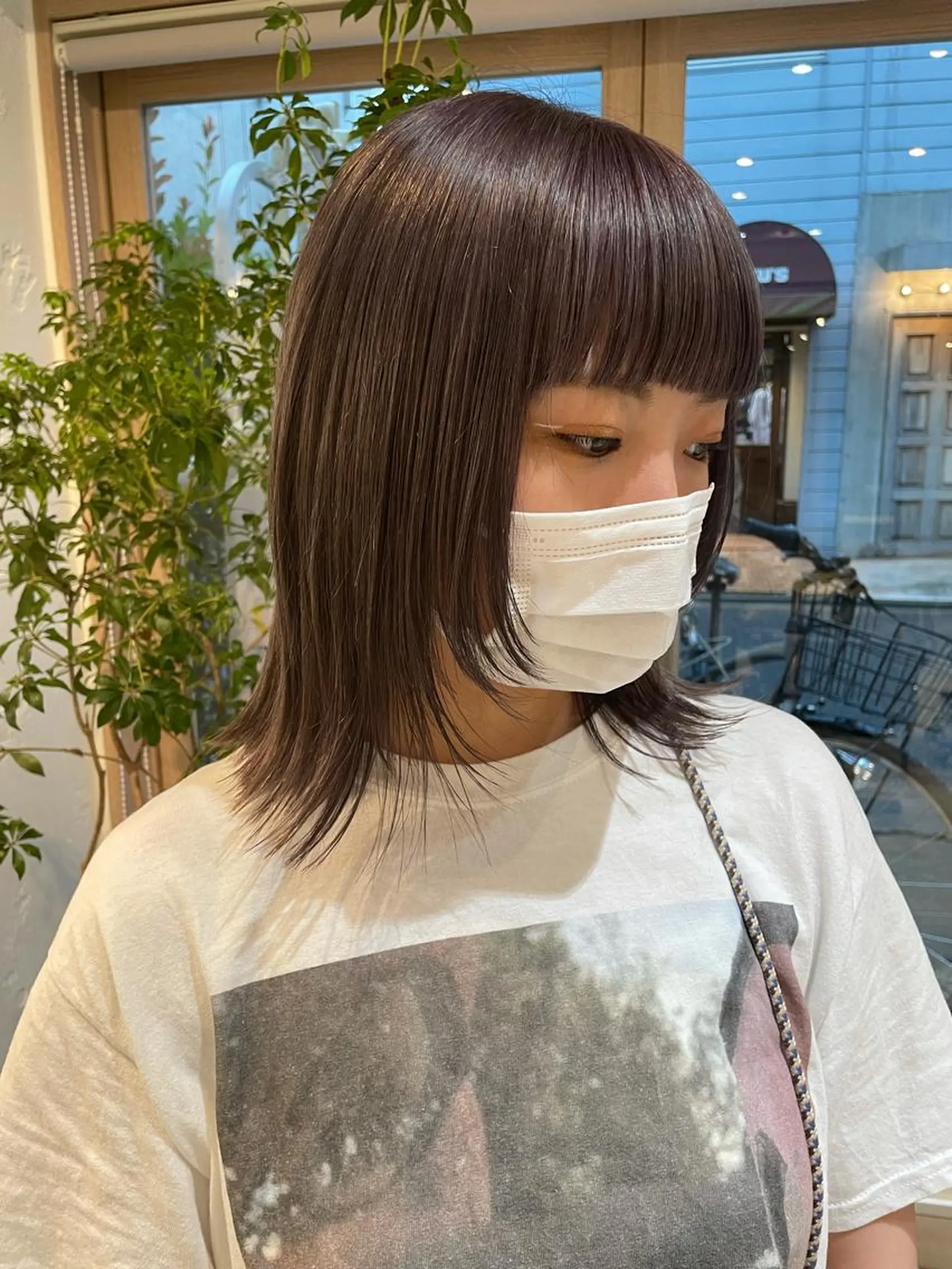 ミディアム カラー カット ヘアカラー トリートメント 🌿レイヤーボブ/パ ーマ🌿　木梨健太のヘアスタイル