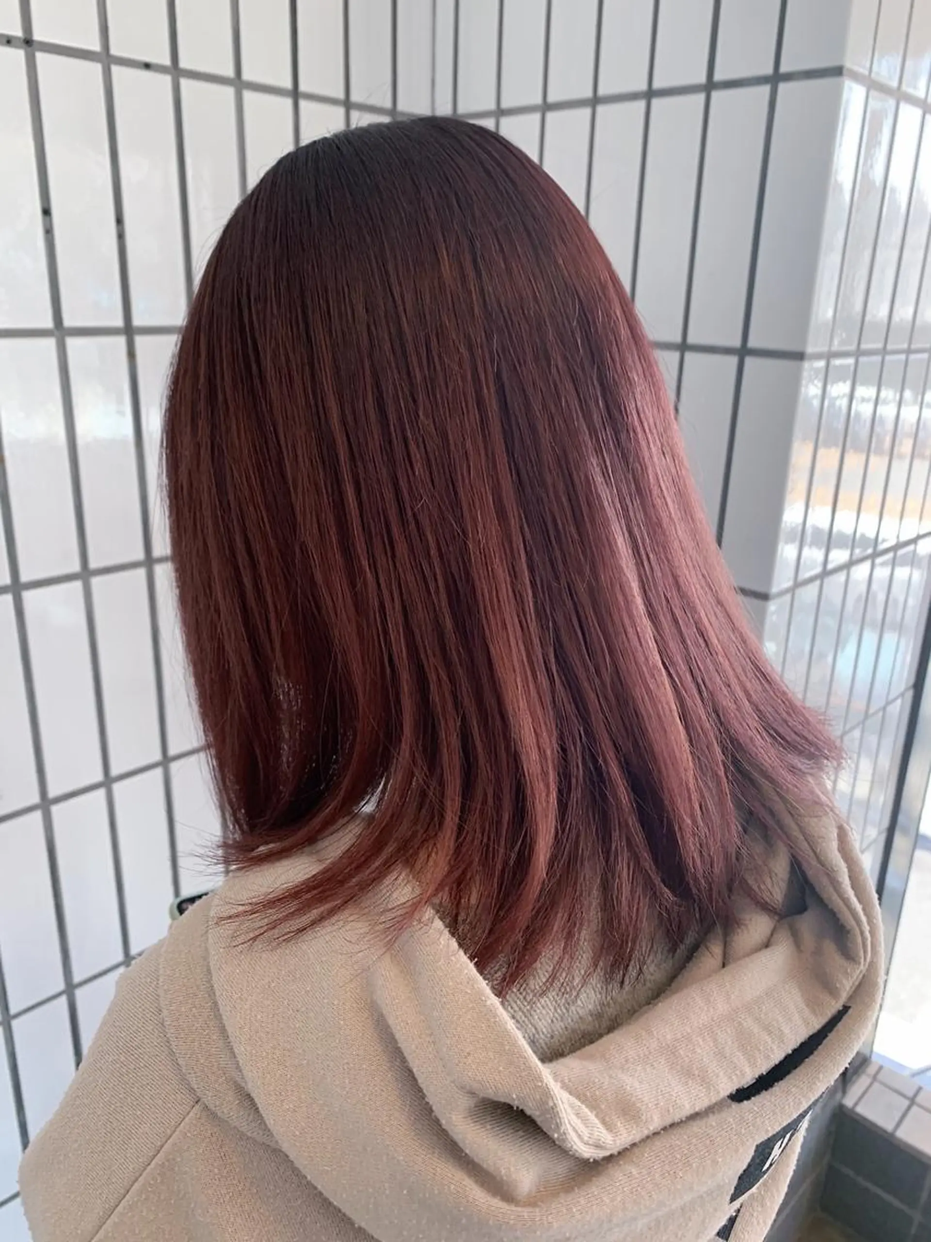 ミディアム カラー カット ヘアカラー トリートメント ハットリ /北習志野のヘアスタイル