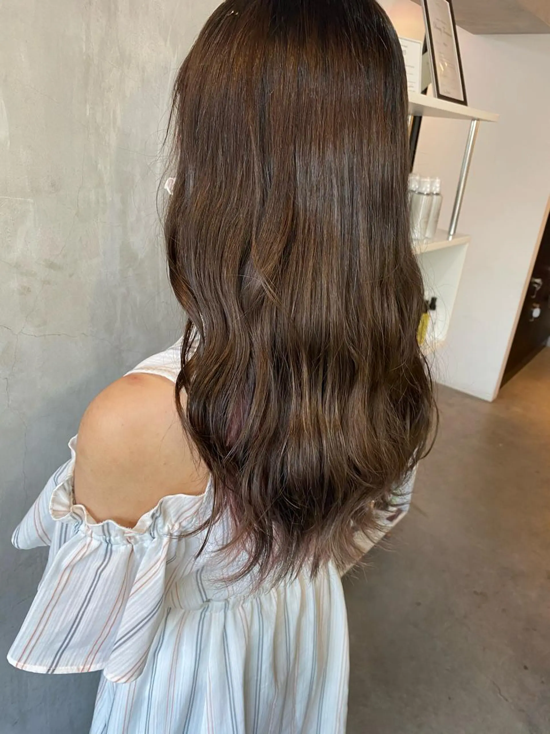 ロング カラー ヘアアレンジ 切りっぱなしボブ/ デザインカラー店長のヘアスタイル