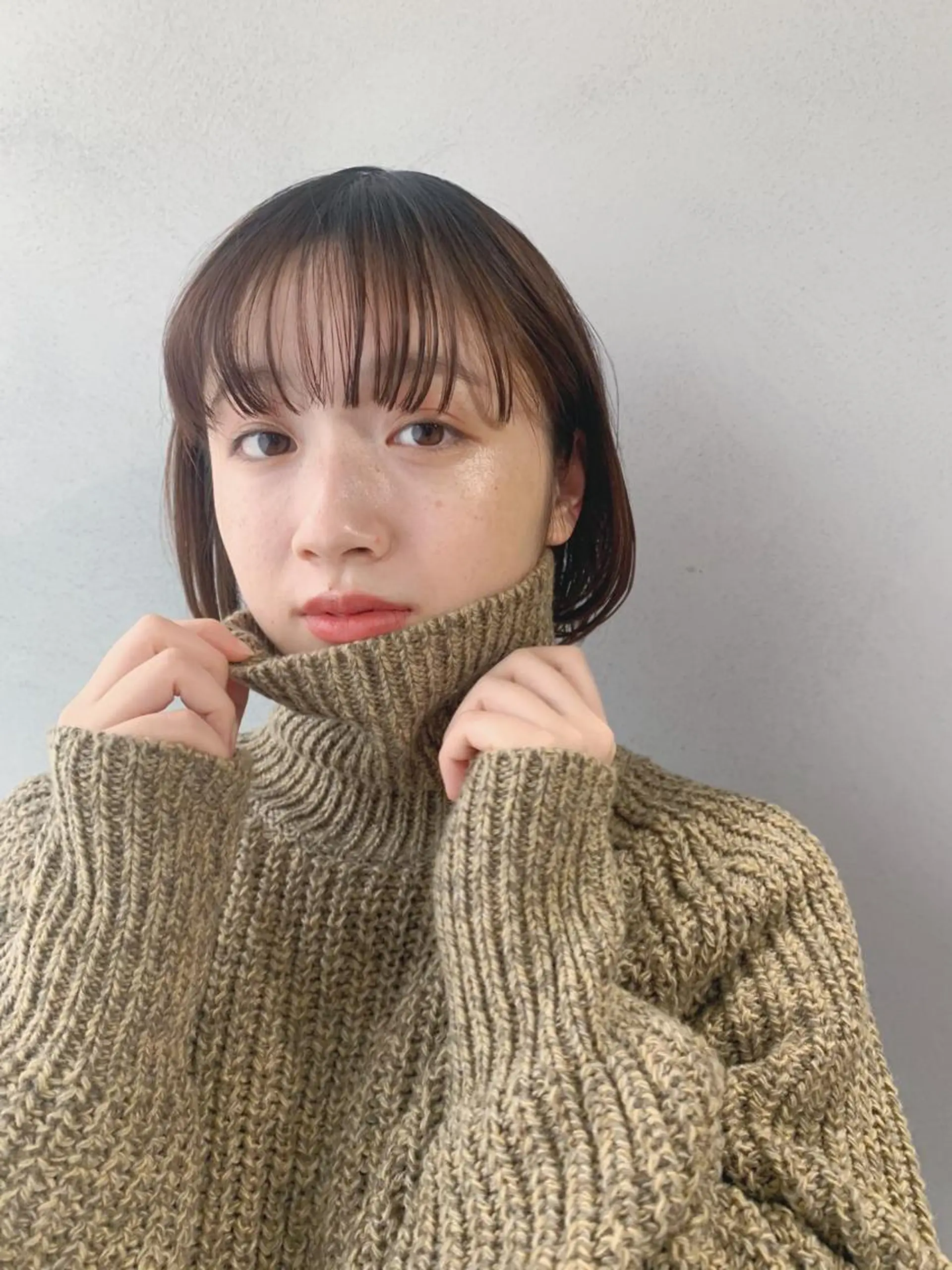 ショート カラー ボブパーマコテ巻き風 パーマNo1深江秀平のヘアスタイル