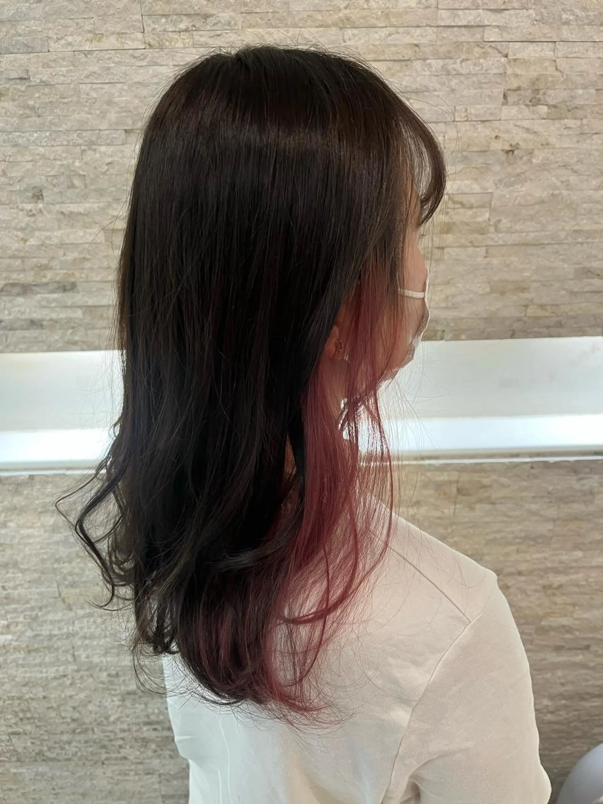 ロング カラー ベージュカラー ピンクカラー ピンクベージュ ヘアカラー トリートメント ヘアセット 韓国/インナーカラー 🍑YUI🍑のヘアスタイル