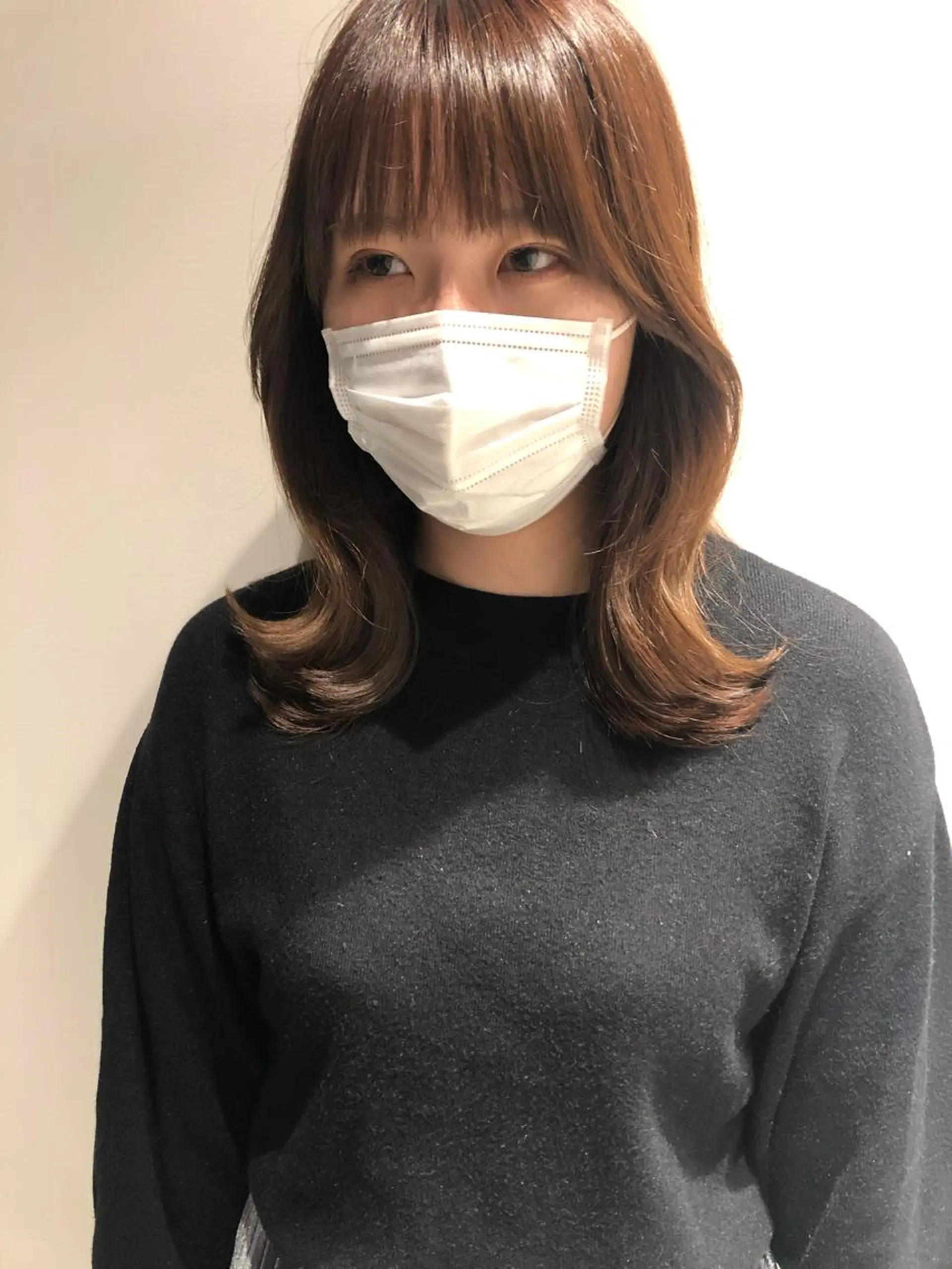 セミロング くびれヘア 韓国風ヘア カット ❤︎︎韓国ヘア❤︎︎ 𝑺𝒉𝒊𝒉𝒐のヘアスタイル