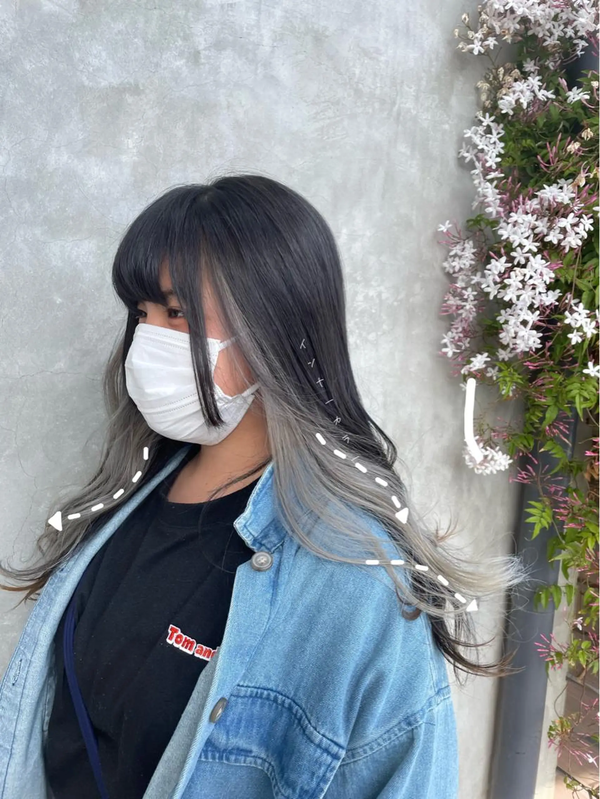 ロング カラー 石川 舞のヘアスタイル