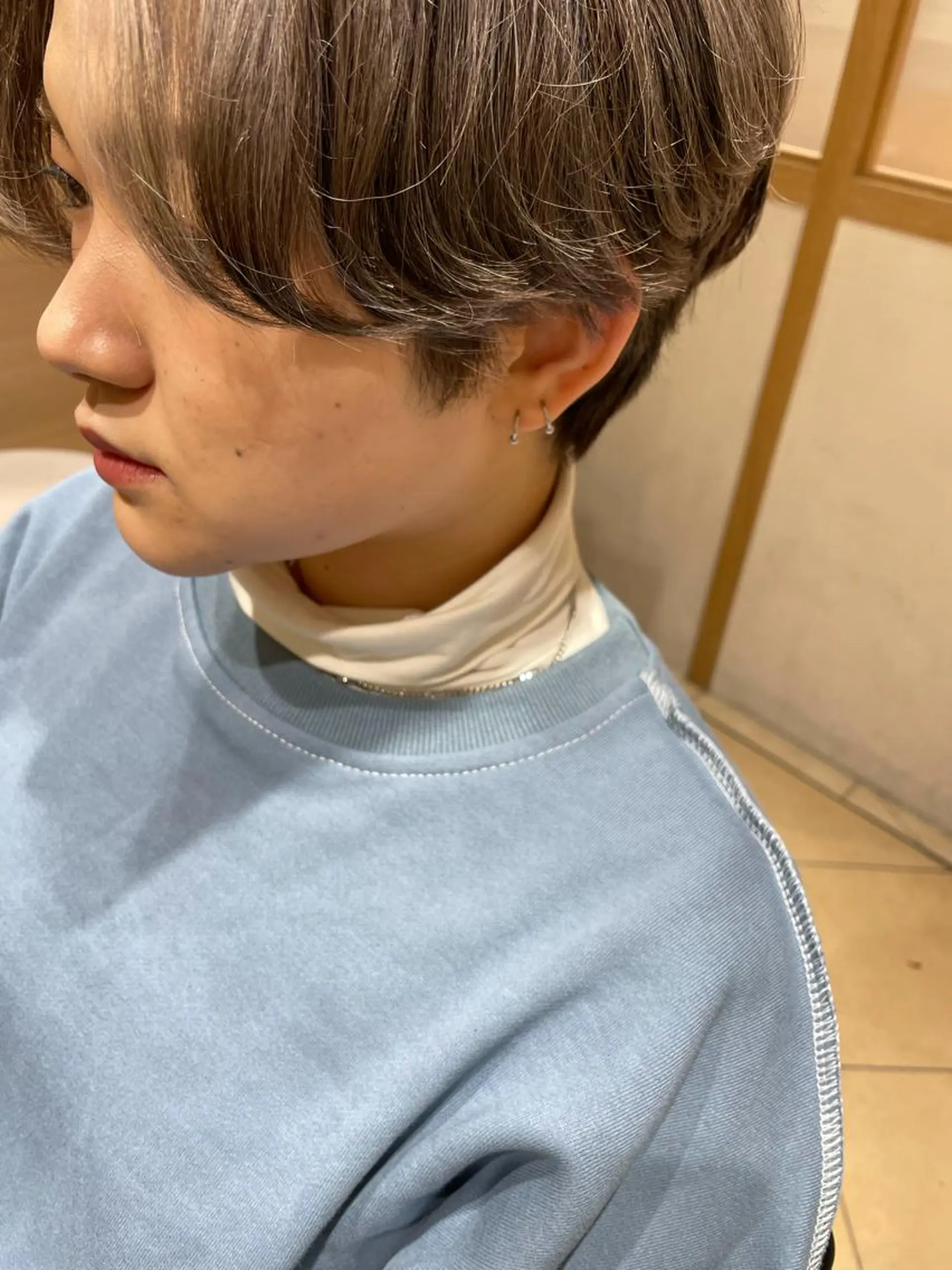 ショート カラー ミストバング ブリーチ ブラウンカラー ケアブリーチ ダークブラウン カット ヘアカラー GO TODAY SHAiRE SALON所属・天野 瑠真のヘアスタイル