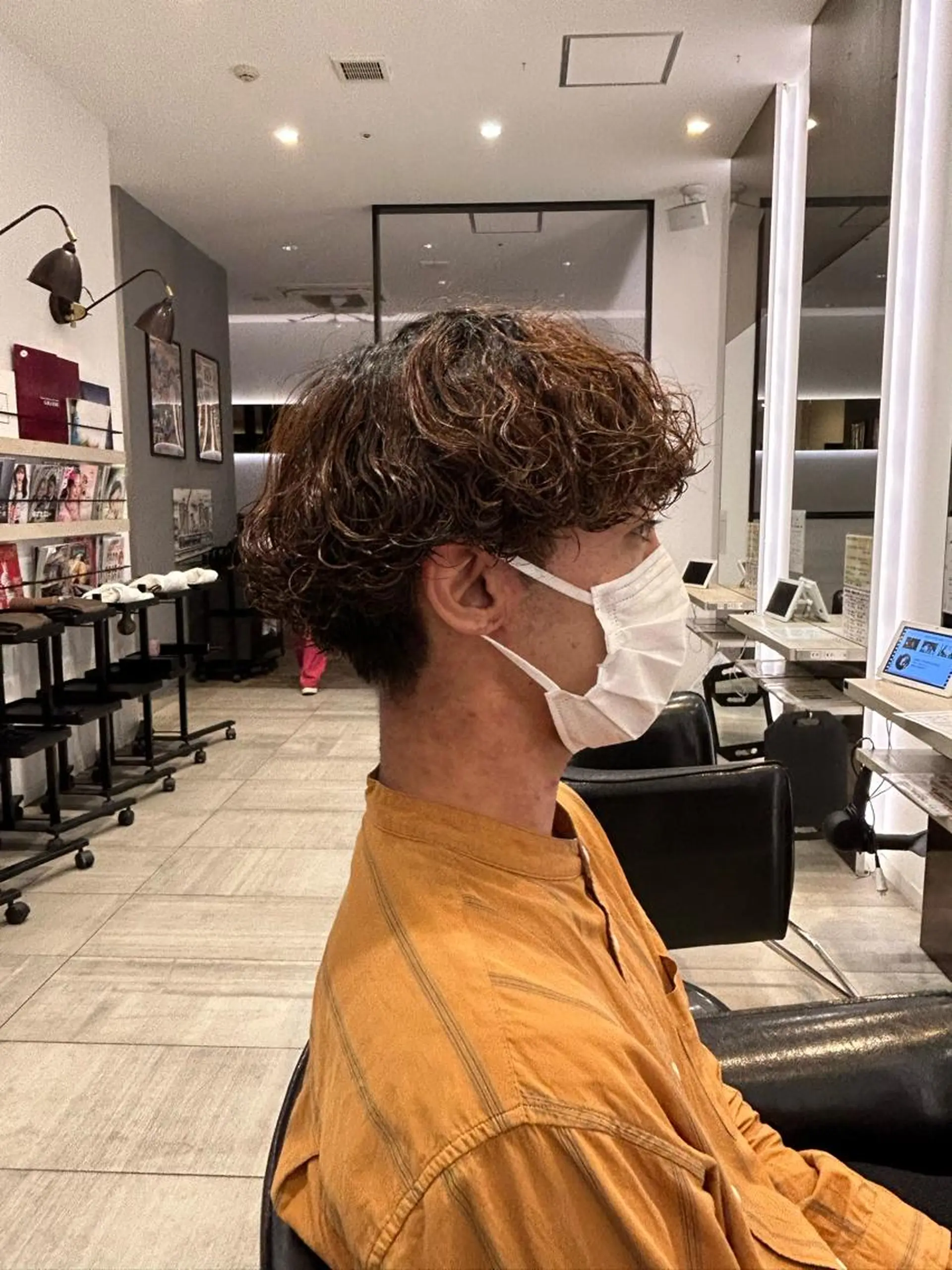 パーマ メンズ メンズパーマ 立川/ハイトーン/ 髪質改善/田中柚のヘアスタイル